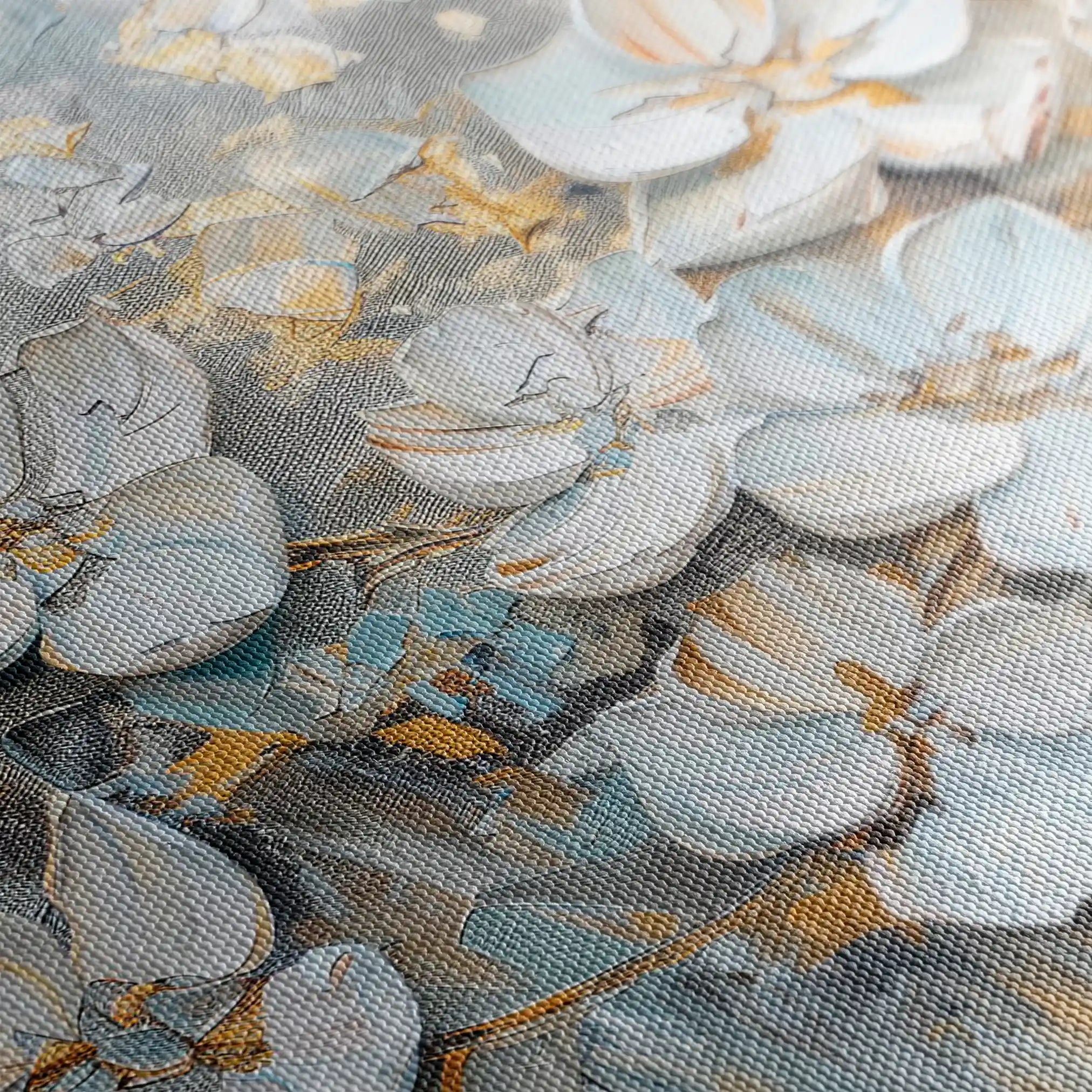Floral 201 Canvas Art 60 x 40 cm / Black