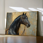 Horses 201 Canvas Art 60 x 40 cm / Black