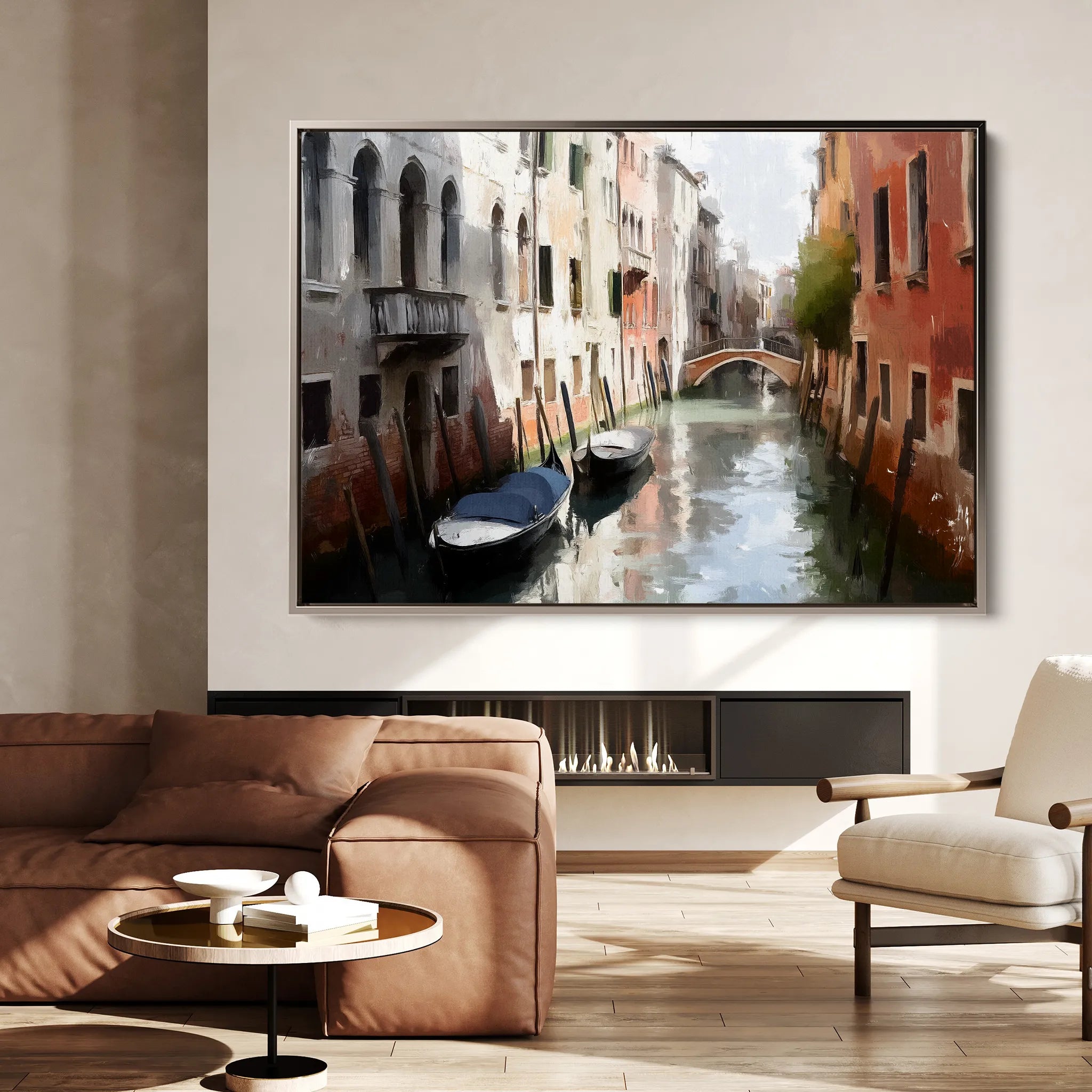 Landscape 201 Canvas Art 18" x 24" / 45 x 60 cm / Black