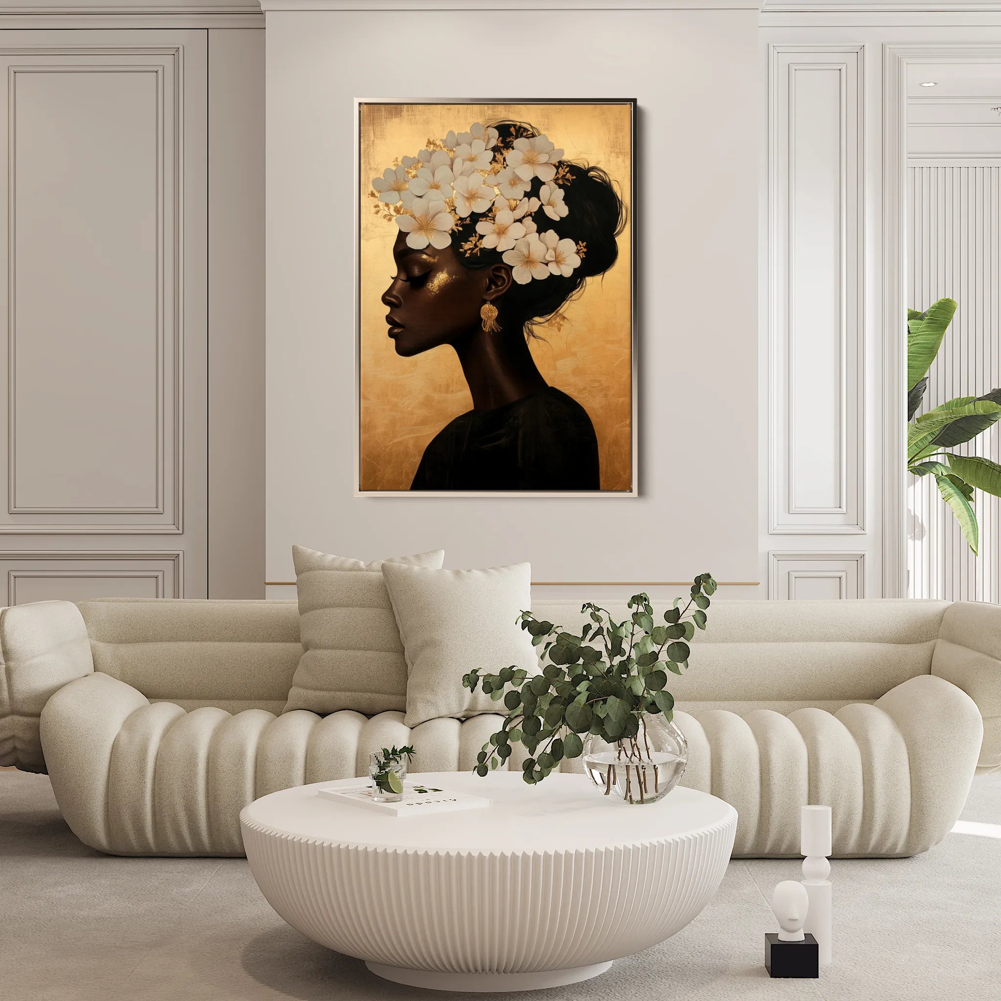 Portrait 201 Canvas Art 18" x 24" / 45 x 60 cm / Black