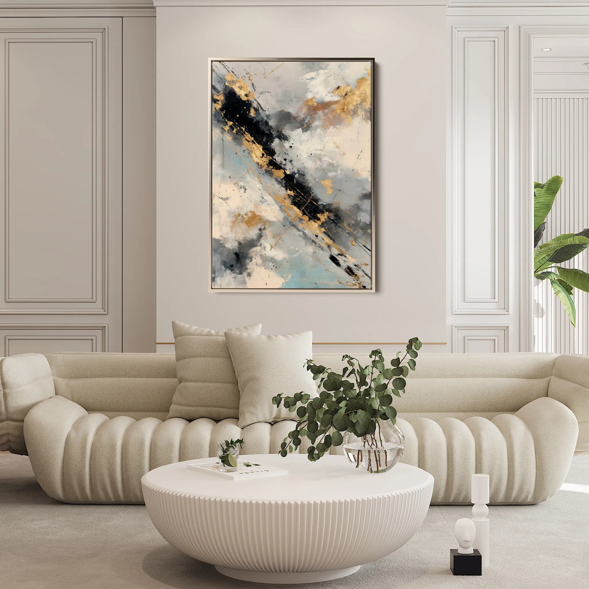 Abstract 2015 Canvas Art 18" x 24" / 45 x 60 cm / Black