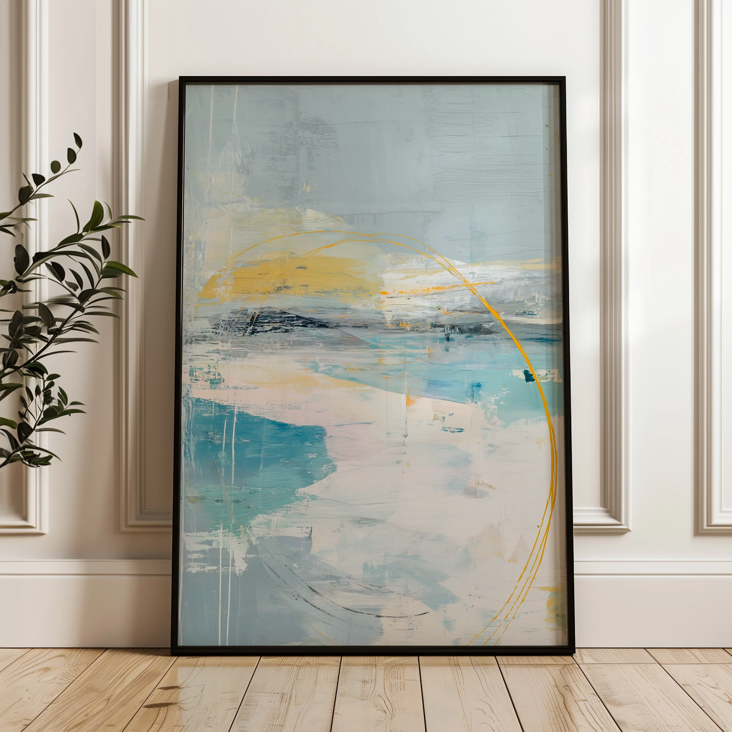 Abstract 2016 Canvas Art 18" x 24" / 45 x 60 cm / Black