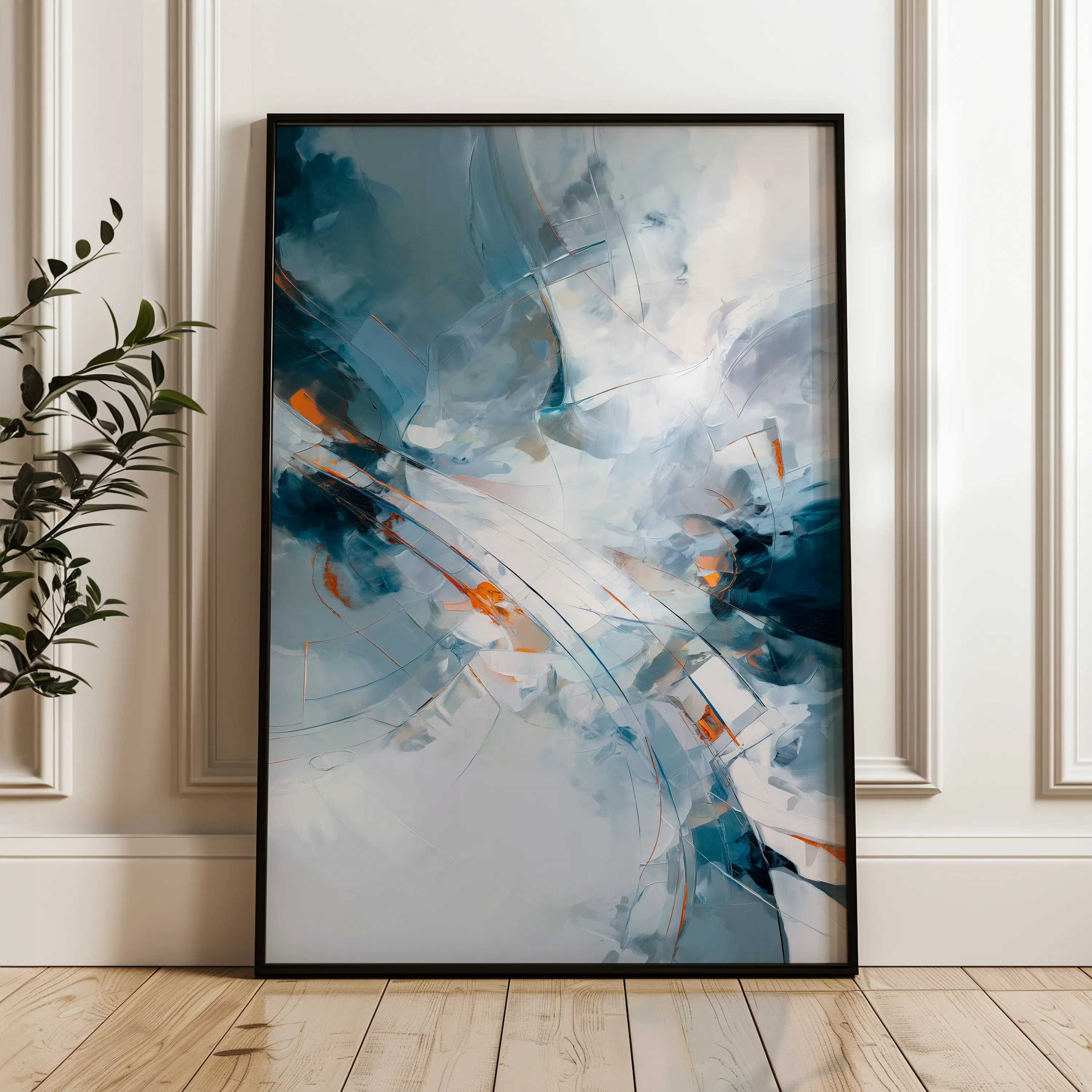 Abstract 2017 Canvas Art 18" x 24" / 45 x 60 cm / Black