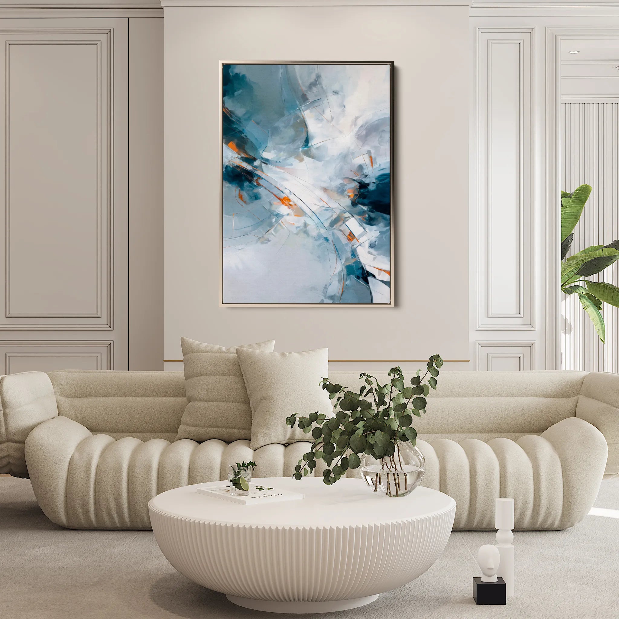 Abstract 2017 Canvas Art 18" x 24" / 45 x 60 cm / Black