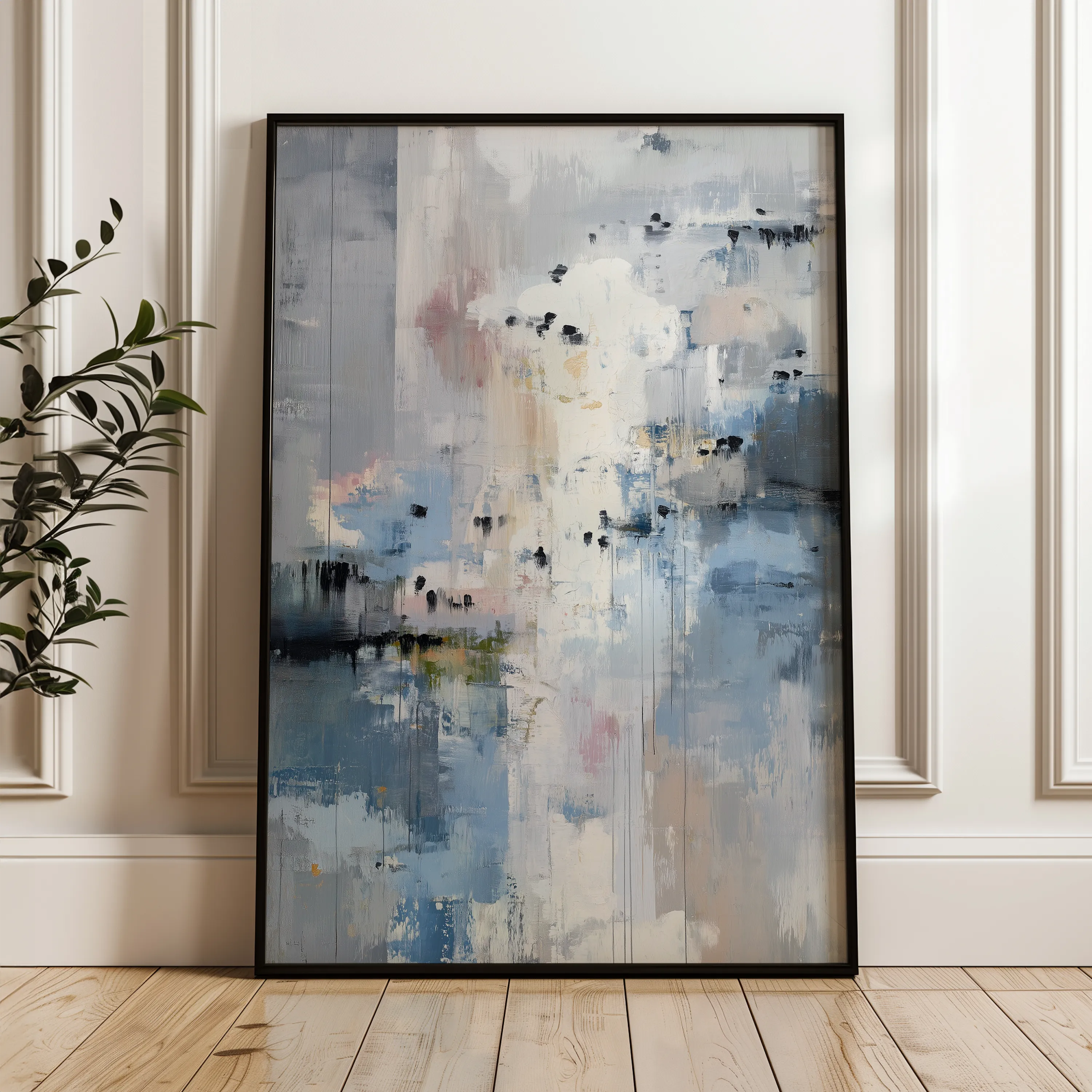 Abstract 2019 Canvas Art 18" x 24" / 45 x 60 cm / Black