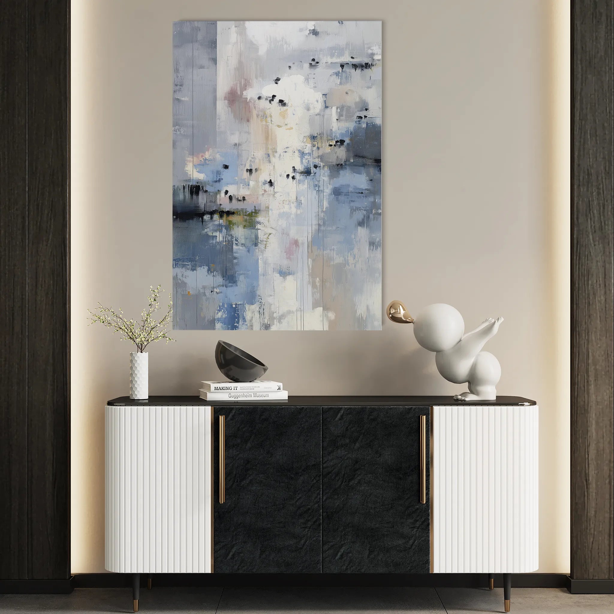 Abstract 2019 Canvas Art 18" x 24" / 45 x 60 cm / Black