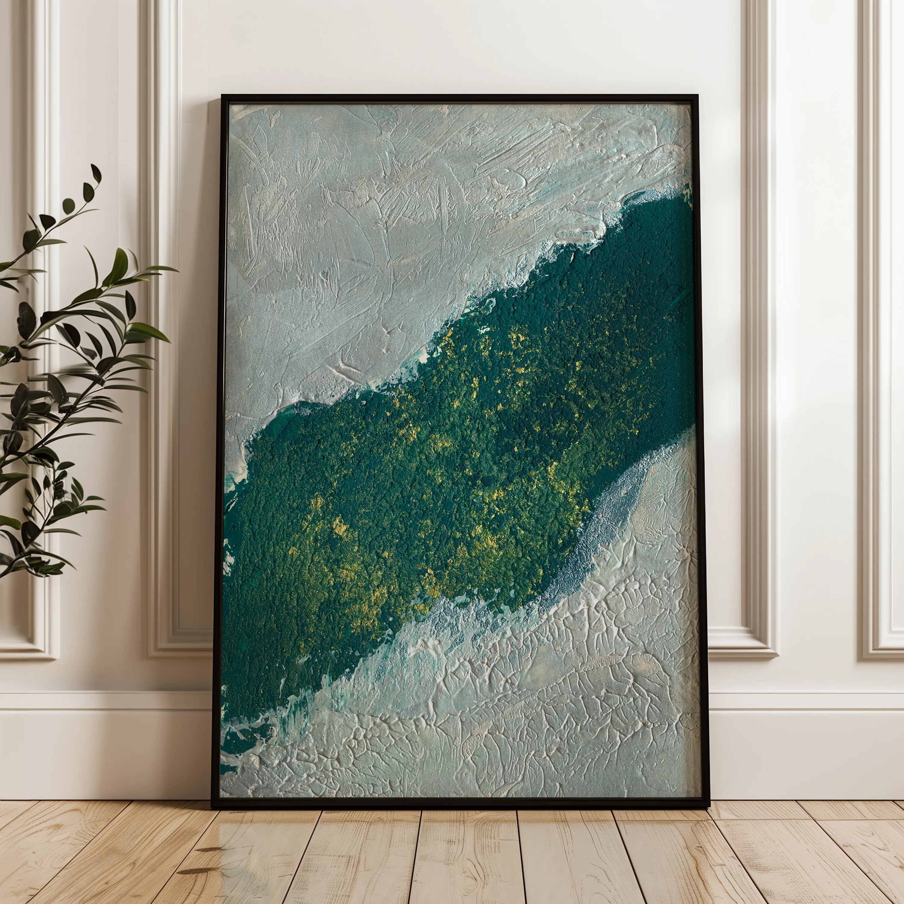 Abstract 202 Canvas Art 18" x 24" / 45 x 60 cm / Black