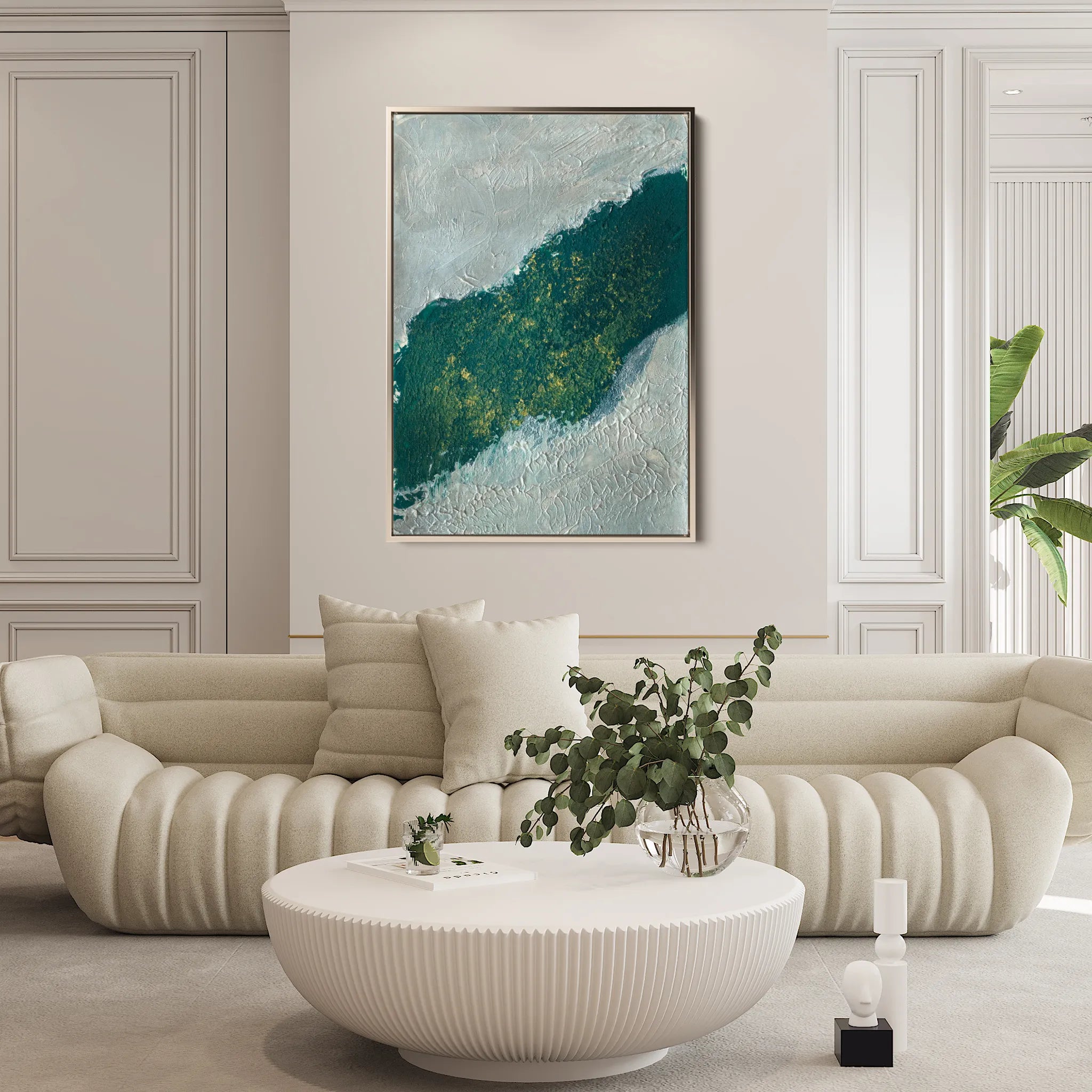 Abstract 202 Canvas Art 18" x 24" / 45 x 60 cm / Black
