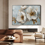 Floral 202 Canvas Art 60 x 40 cm / Black
