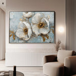 Floral 202 Canvas Art 60 x 40 cm / Black