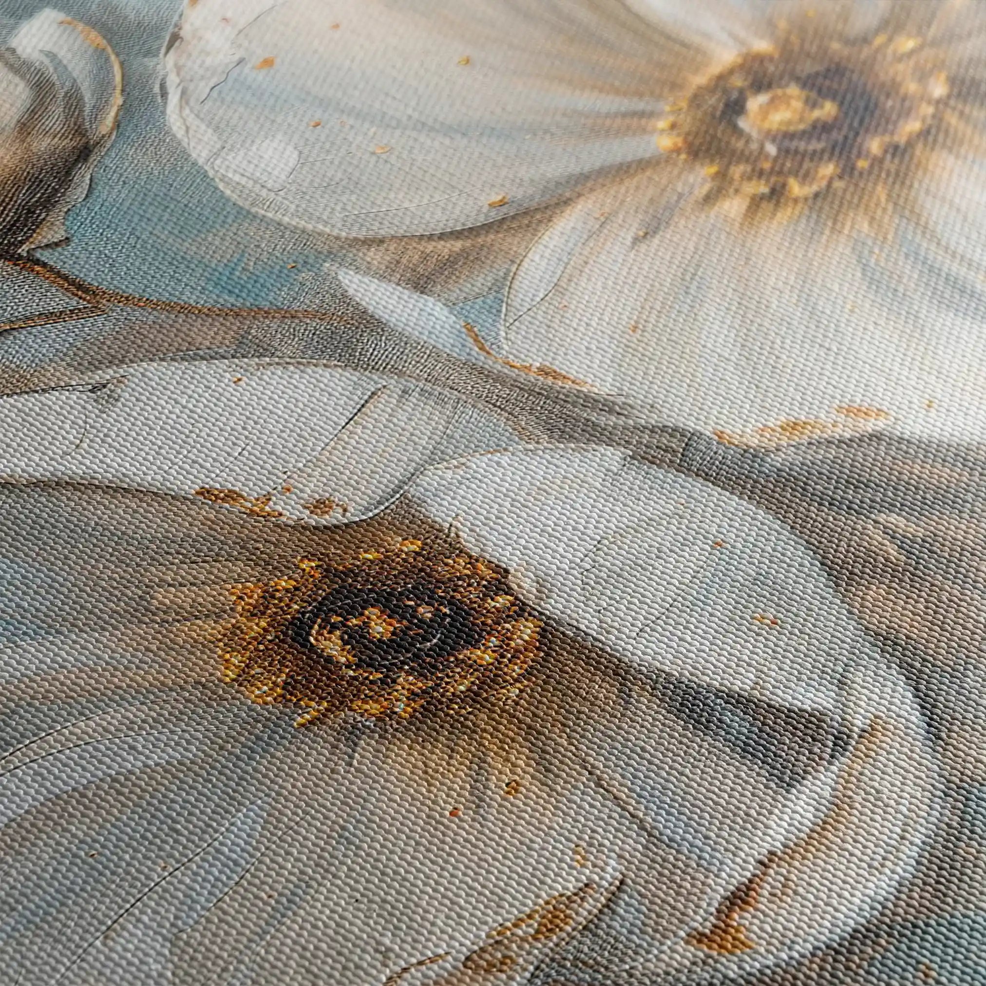 Floral 202 Canvas Art 60 x 40 cm / Black