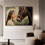 Horses 202 Canvas Art 18" x 24" / 45 x 60 cm / Black