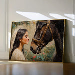 Horses 202 Canvas Art 18" x 24" / 45 x 60 cm / Black