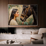 Horses 202 Canvas Art 18" x 24" / 45 x 60 cm / Black
