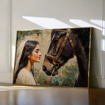 Horses 202 Canvas Art 60 x 40 cm / Black
