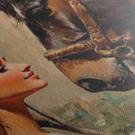Horses 202 Canvas Art 60 x 40 cm / Black