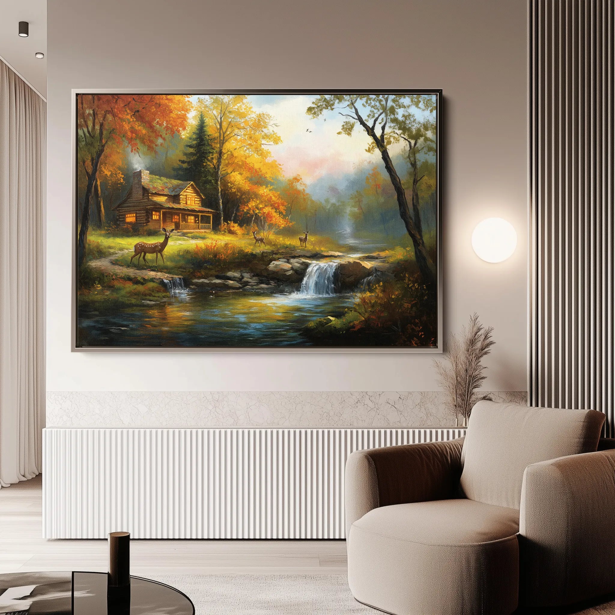 Landscape 202 Canvas Art 18" x 24" / 45 x 60 cm / Black
