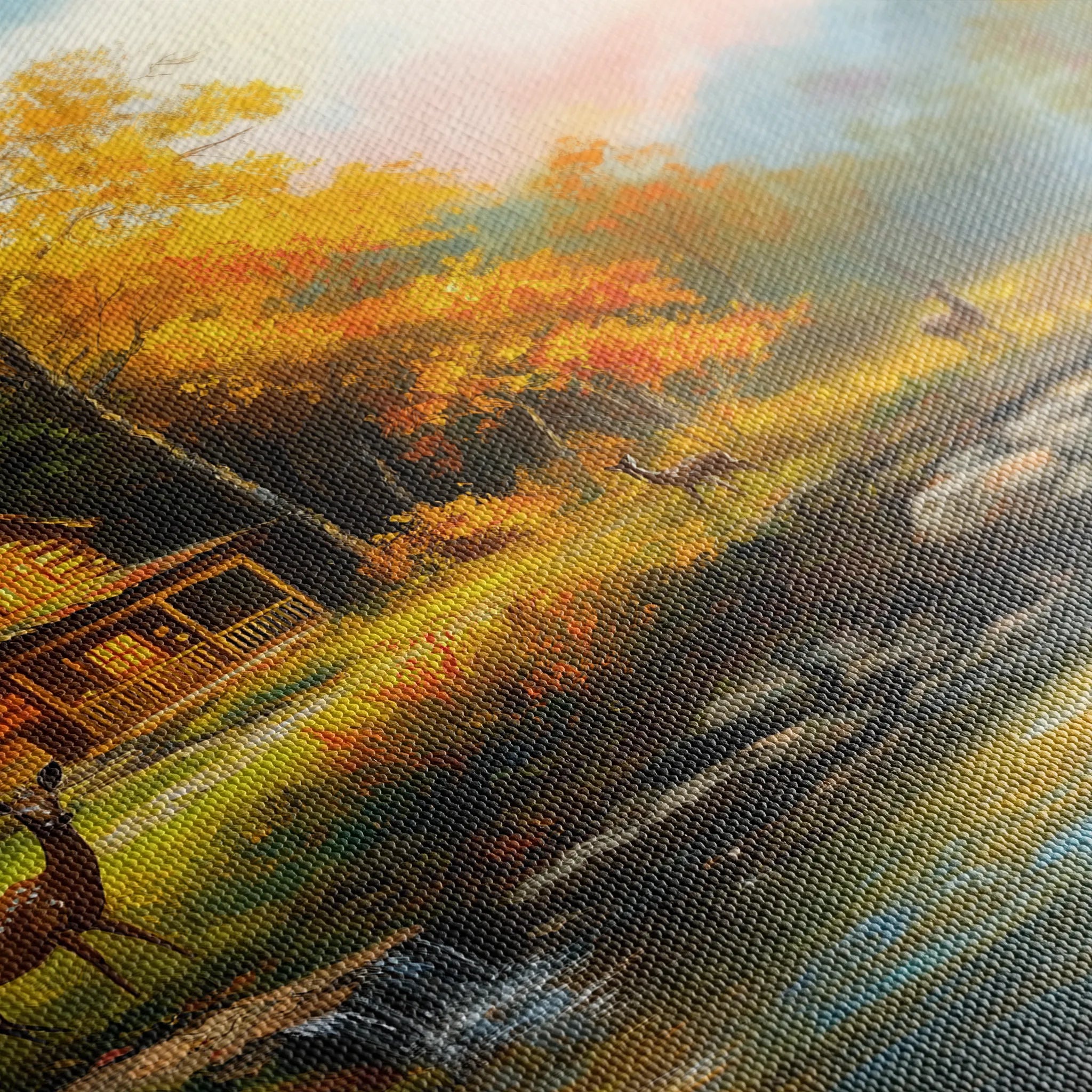 Landscape 202 Canvas Art 18" x 24" / 45 x 60 cm / Black