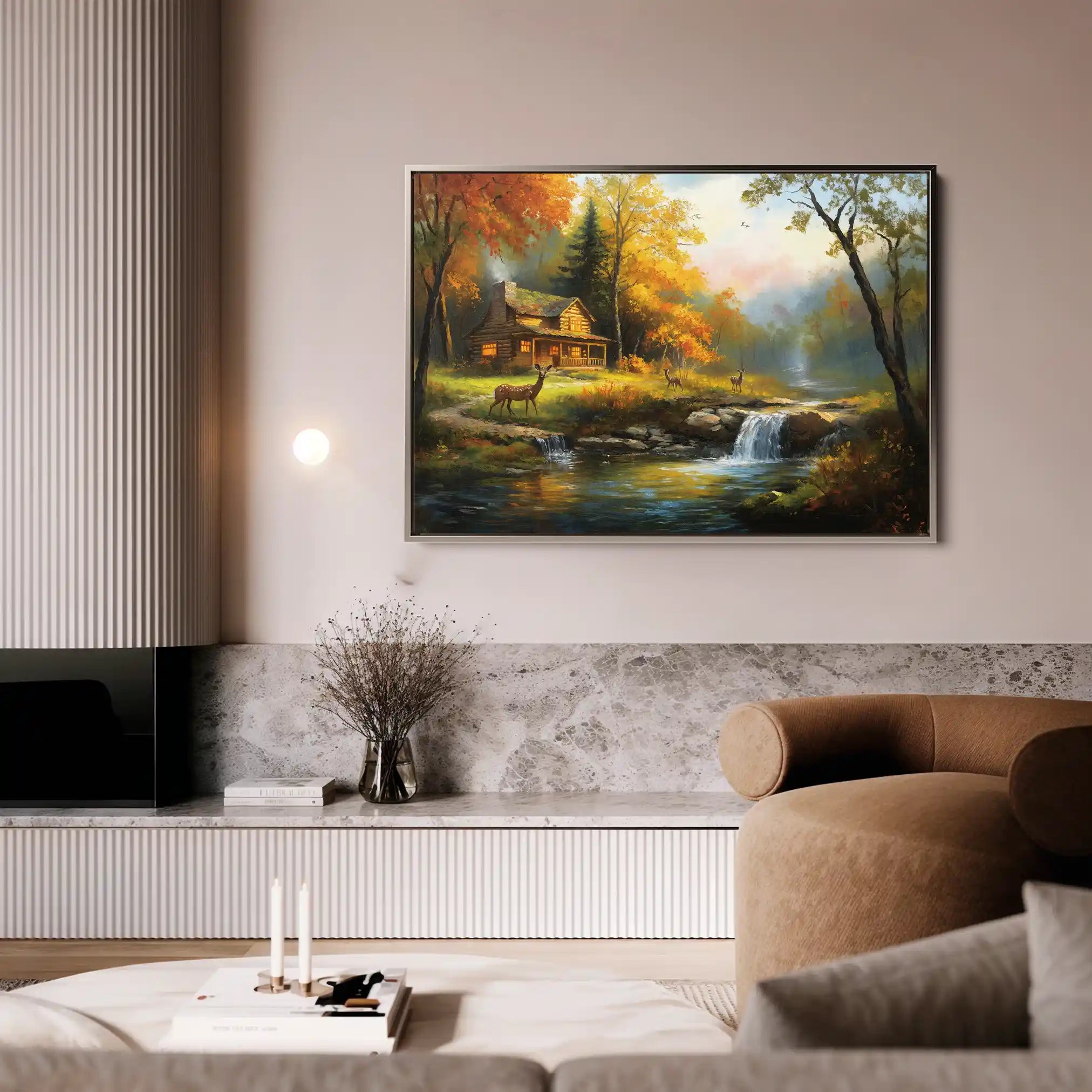 Landscape 202 Canvas Art 60 x 40 cm / Black