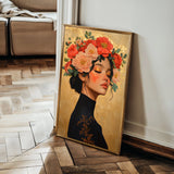 Portrait 202 Canvas Art 18" x 24" / 45 x 60 cm / Black