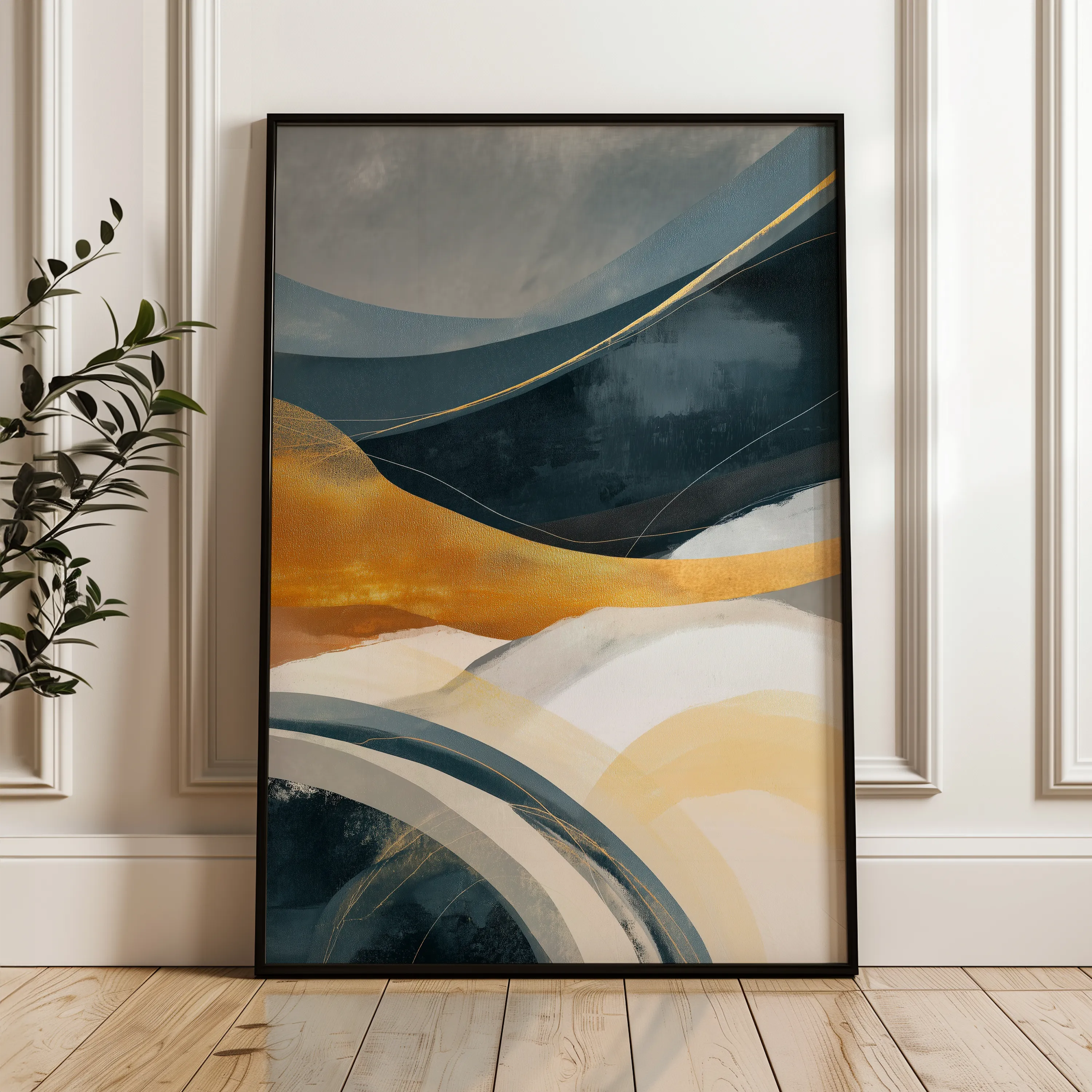 Abstract 2021 Canvas Art 18" x 24" / 45 x 60 cm / Black