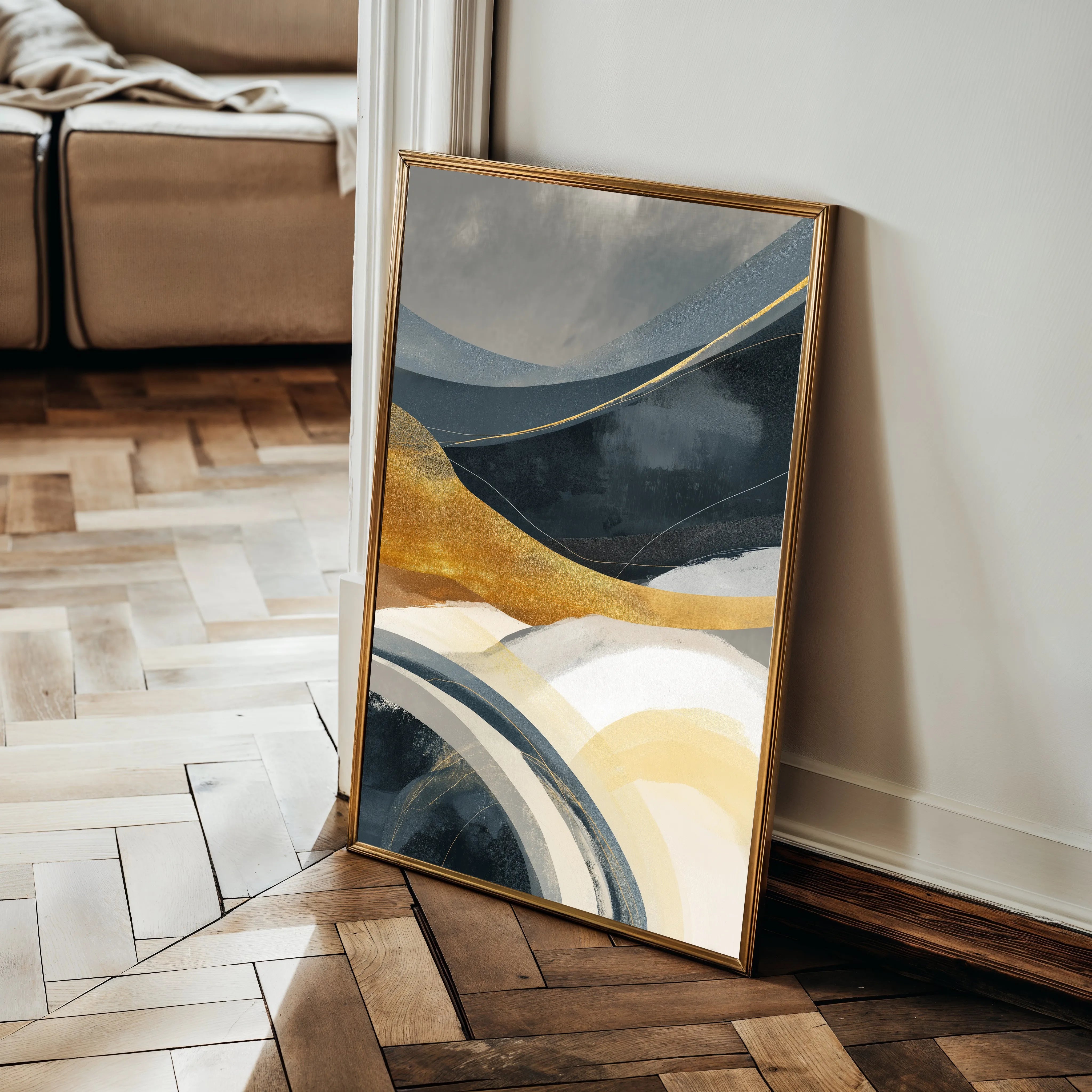 Abstract 2021 Canvas Art 18" x 24" / 45 x 60 cm / Black