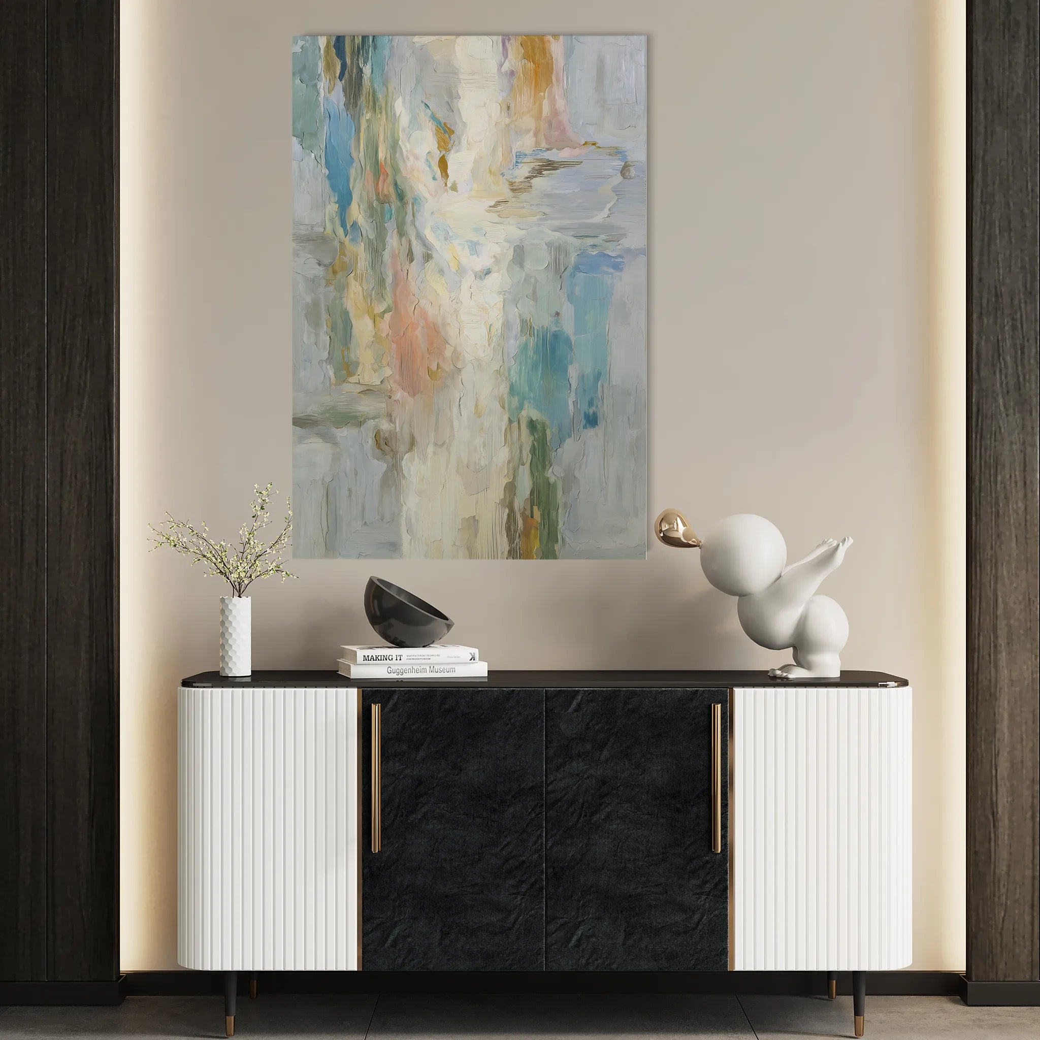 Abstract 2022 Canvas Art 18" x 24" / 45 x 60 cm / Black
