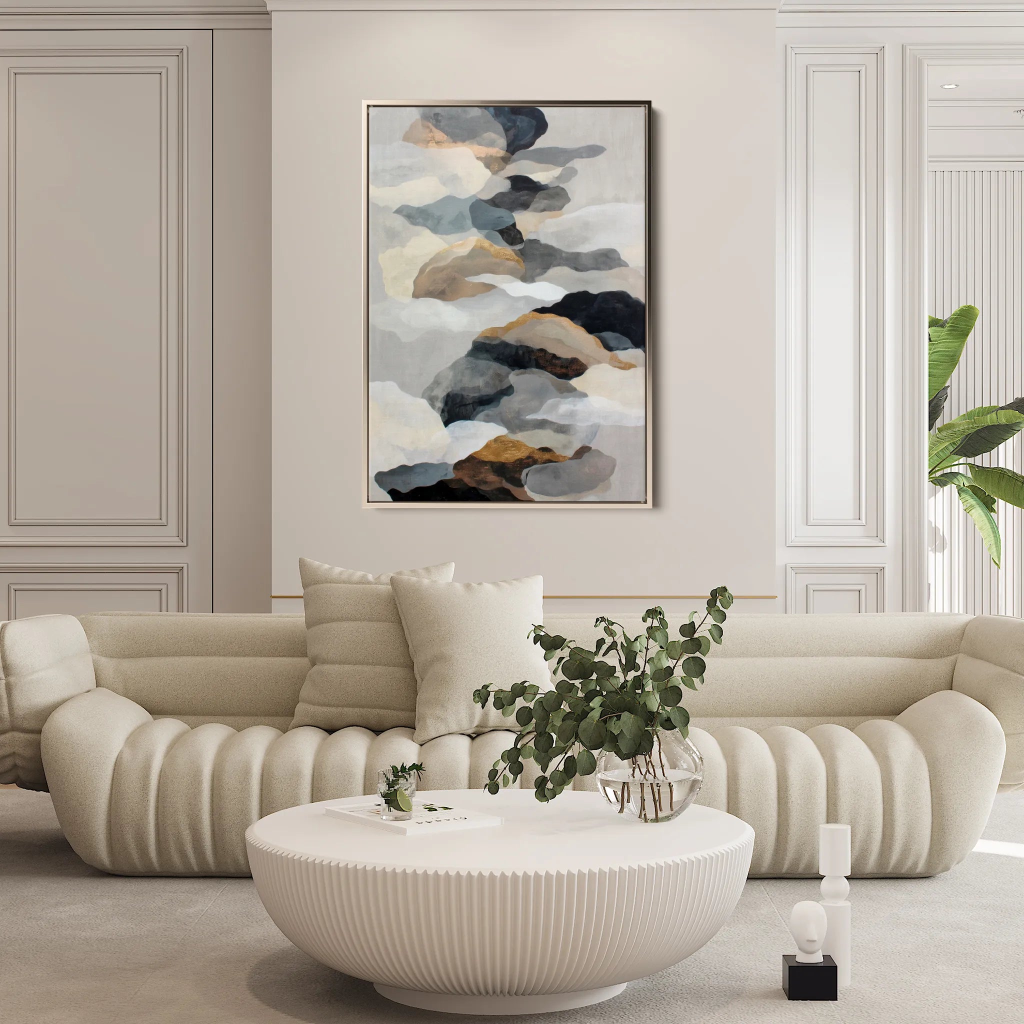Abstract 2023 Canvas Art 18" x 24" / 45 x 60 cm / Black