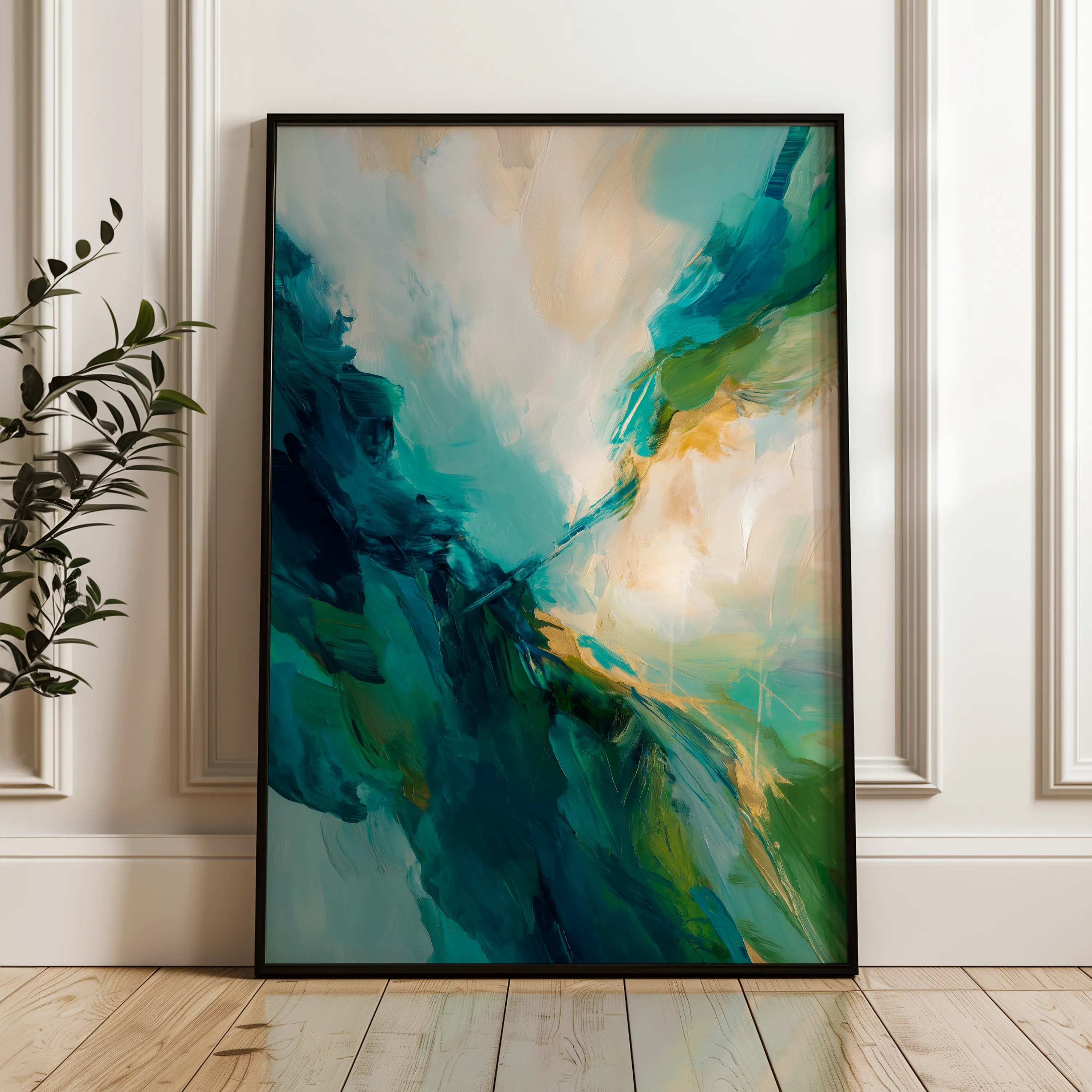 Abstract 2025 Canvas Art 18" x 24" / 45 x 60 cm / Black