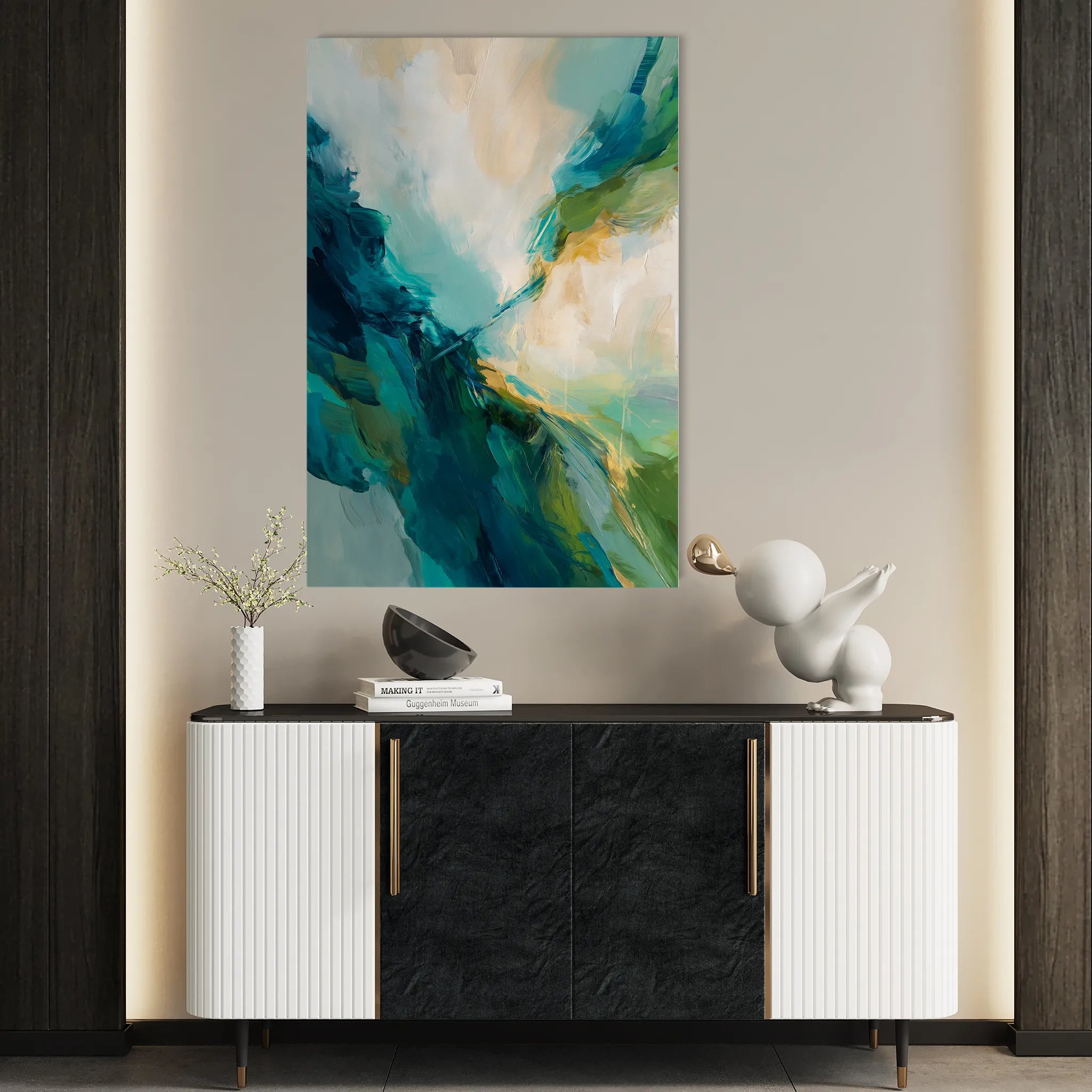 Abstract 2025 Canvas Art 18" x 24" / 45 x 60 cm / Black