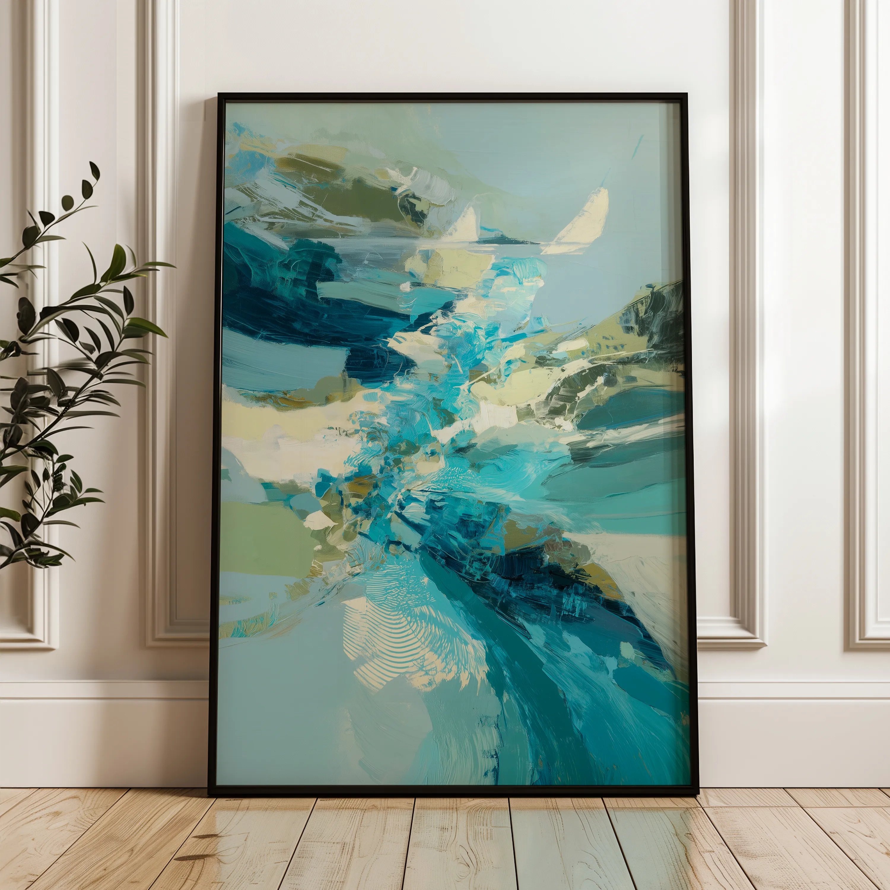 Abstract 2026 Canvas Art 18" x 24" / 45 x 60 cm / Black