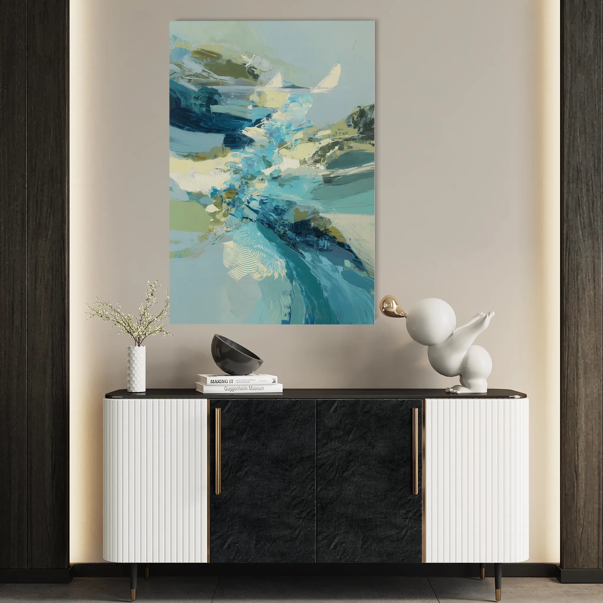 Abstract 2026 Canvas Art 18" x 24" / 45 x 60 cm / Black