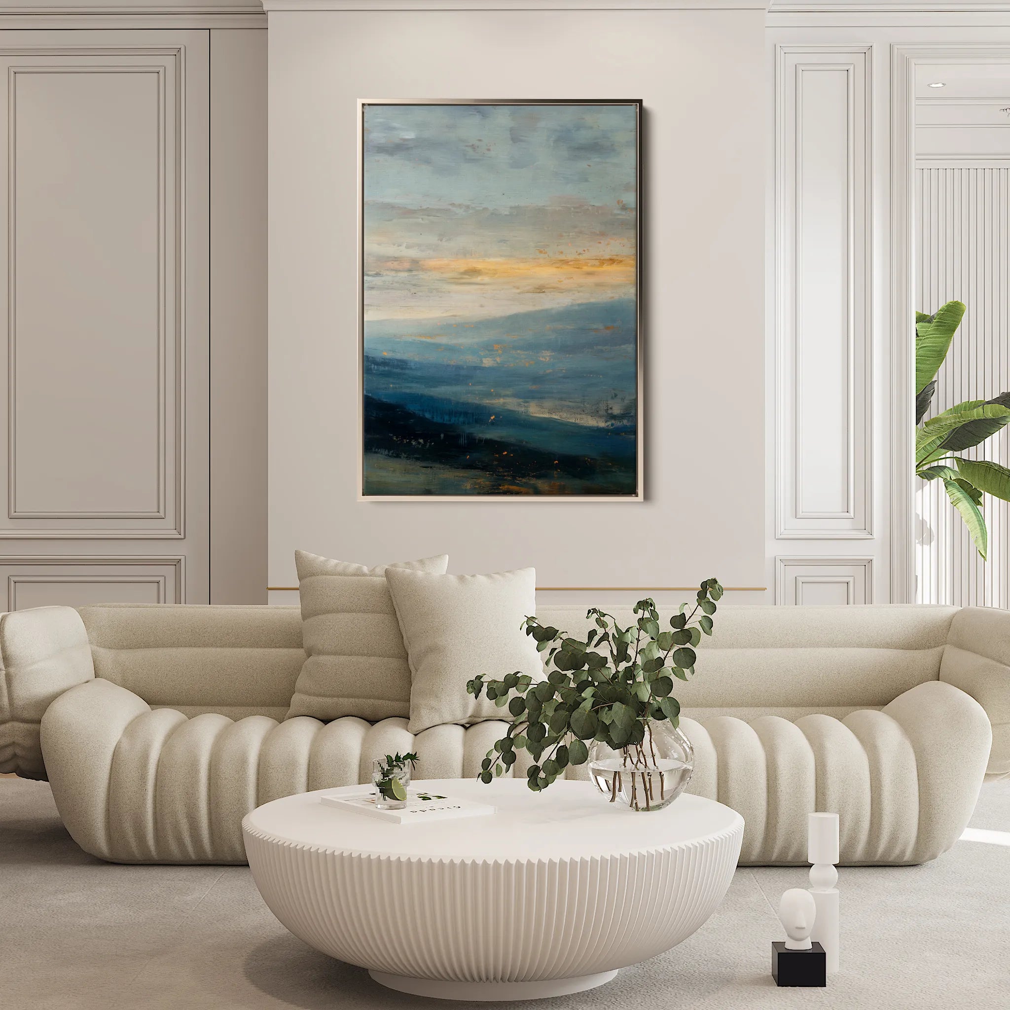 Abstract 2027 Canvas Art 18" x 24" / 45 x 60 cm / Black