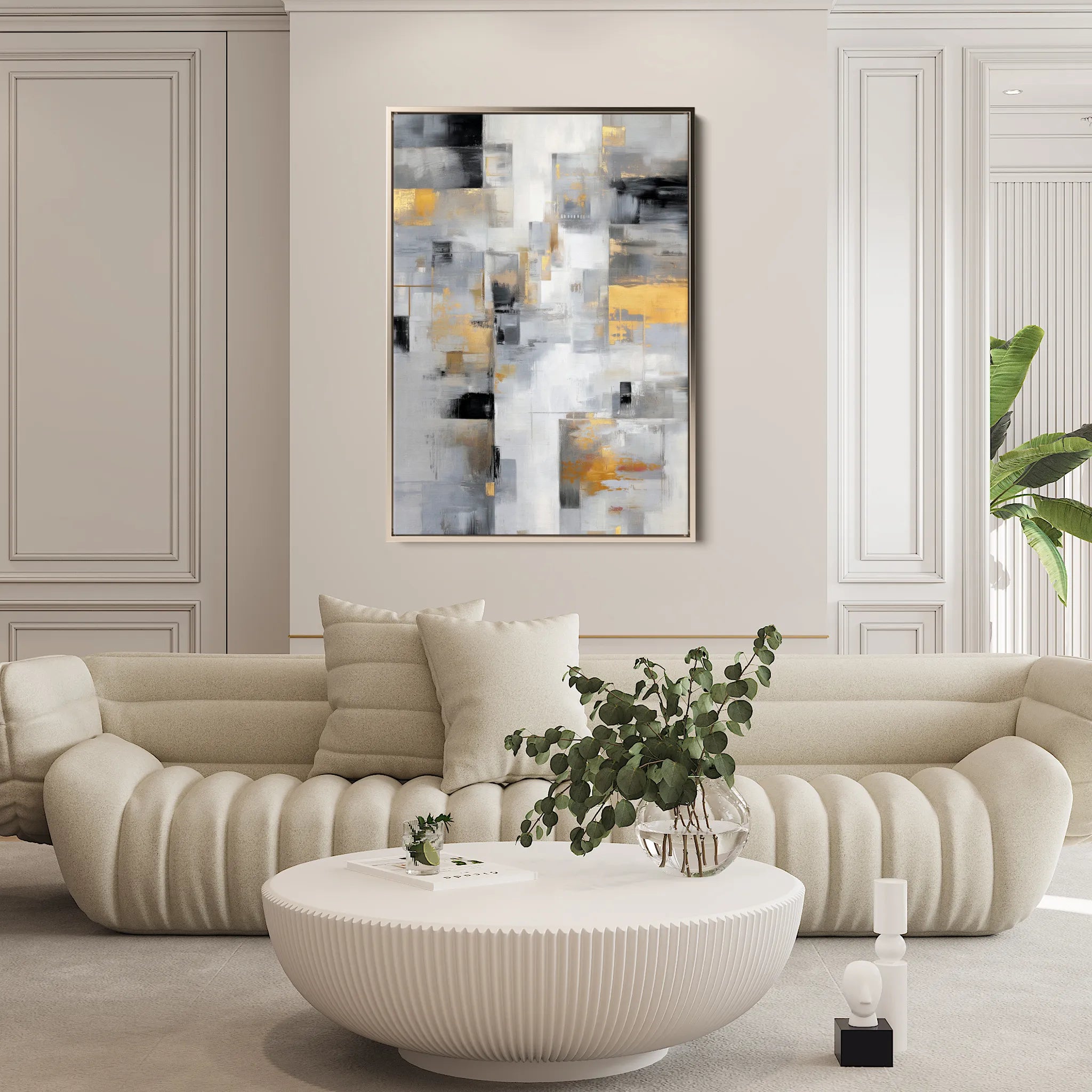 Abstract 2028 Canvas Art 18" x 24" / 45 x 60 cm / Black