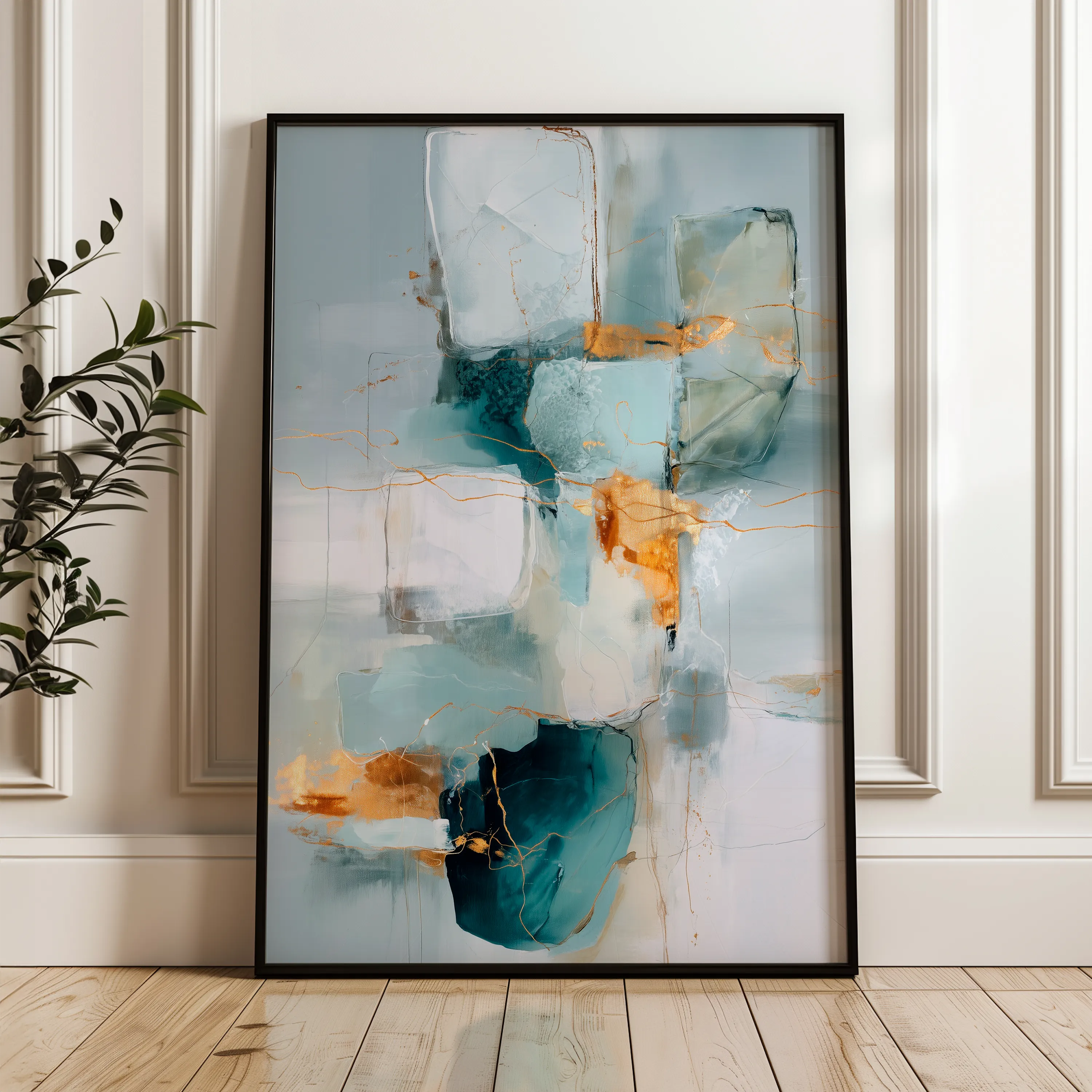 Abstract 2029 Canvas Art 18" x 24" / 45 x 60 cm / Black