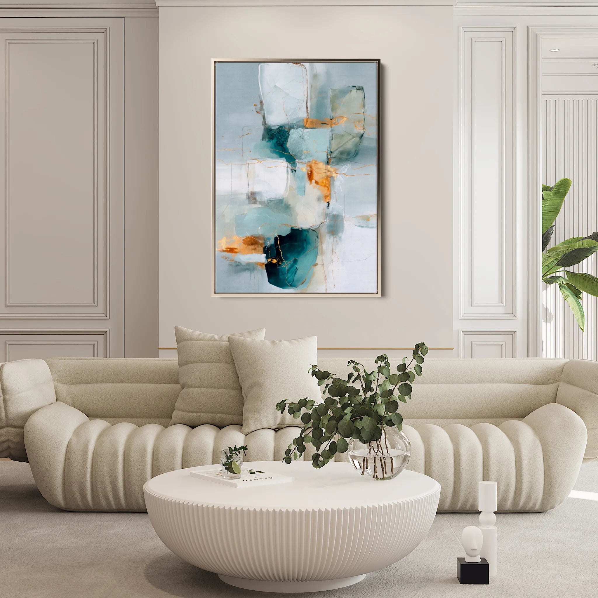 Abstract 2029 Canvas Art 18" x 24" / 45 x 60 cm / Black