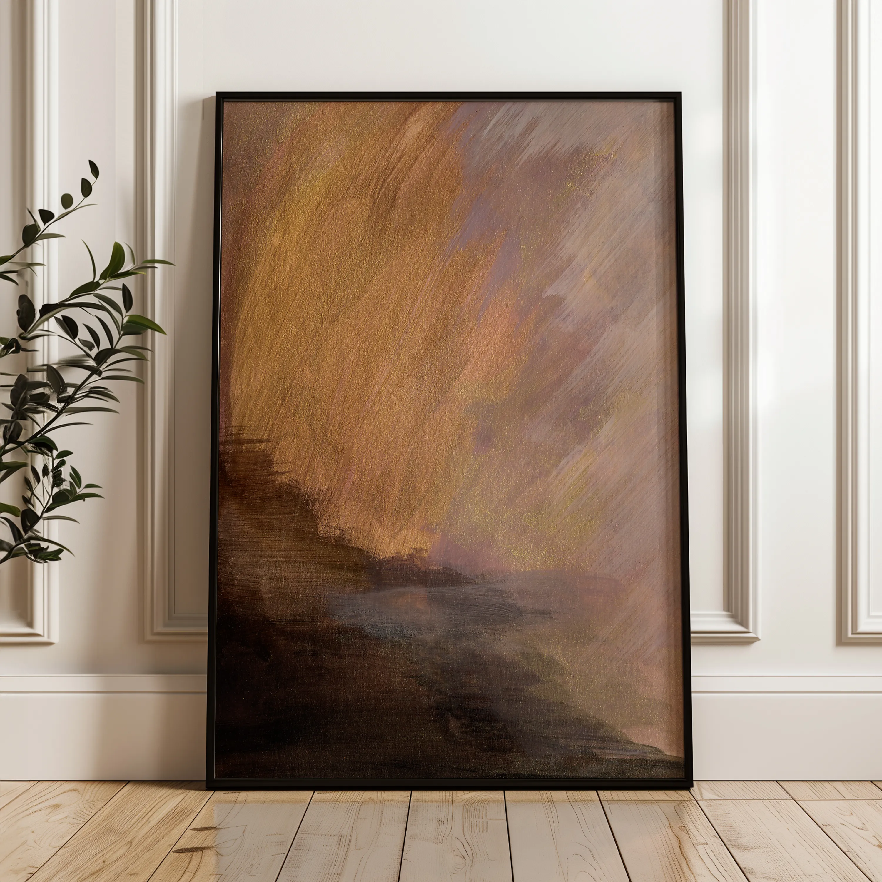 Abstract 203 Canvas Art 18" x 24" / 45 x 60 cm / Black