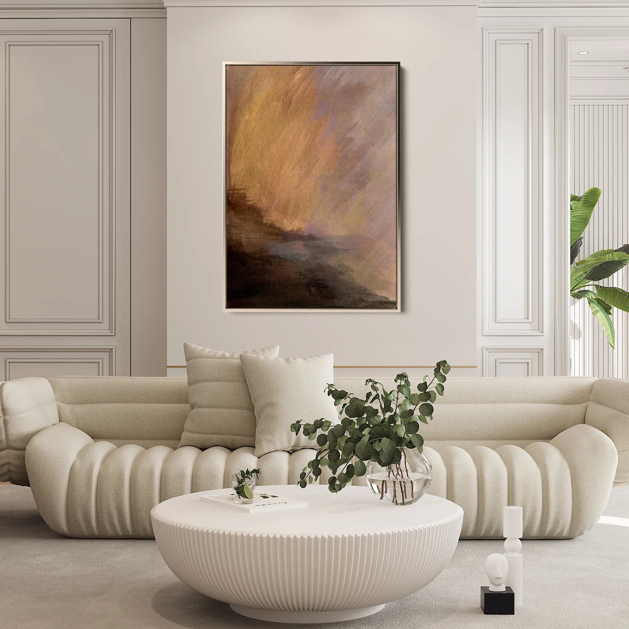 Abstract 203 Canvas Art 18" x 24" / 45 x 60 cm / Black