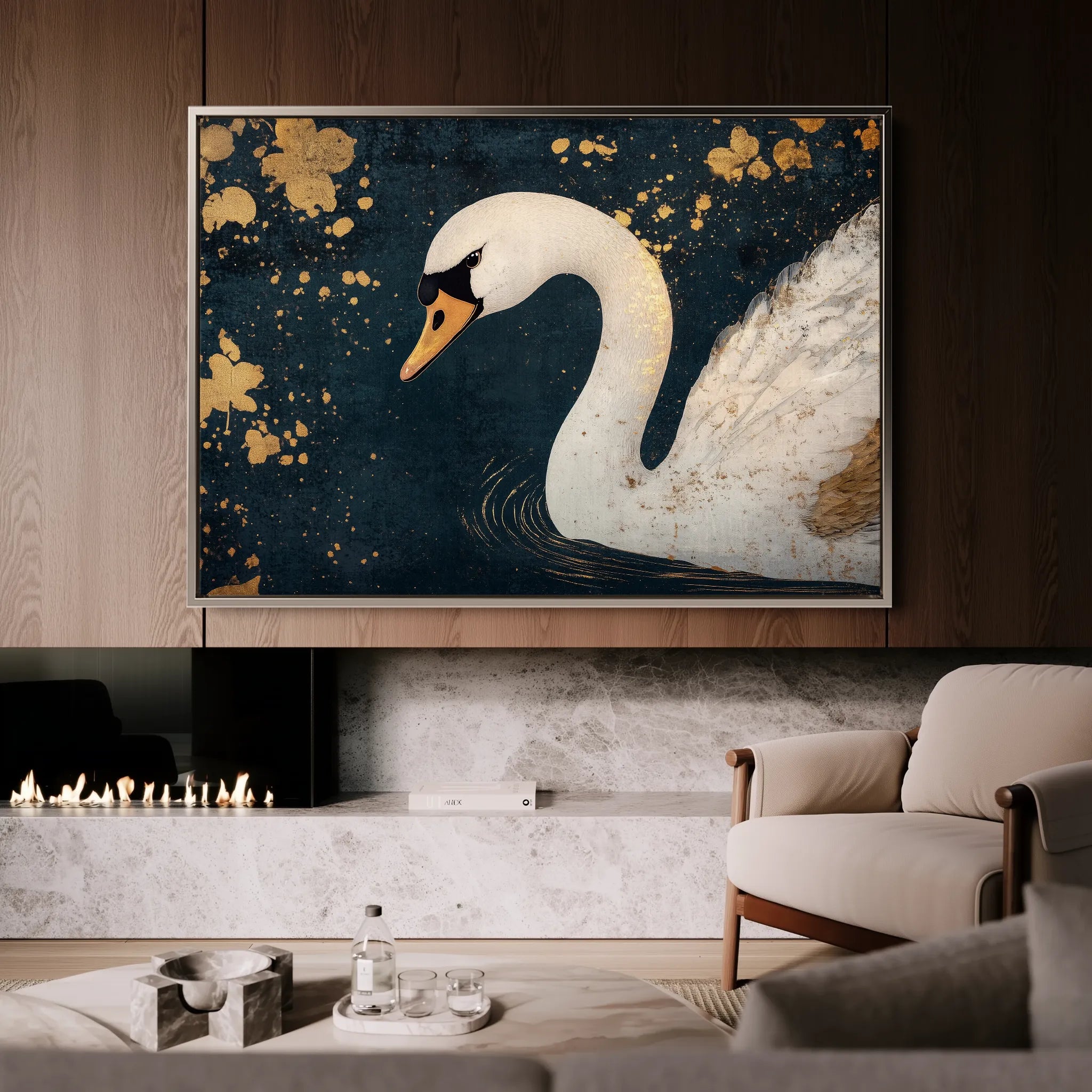 Animals 203 Canvas Art 18" x 24" / 45 x 60 cm / Black
