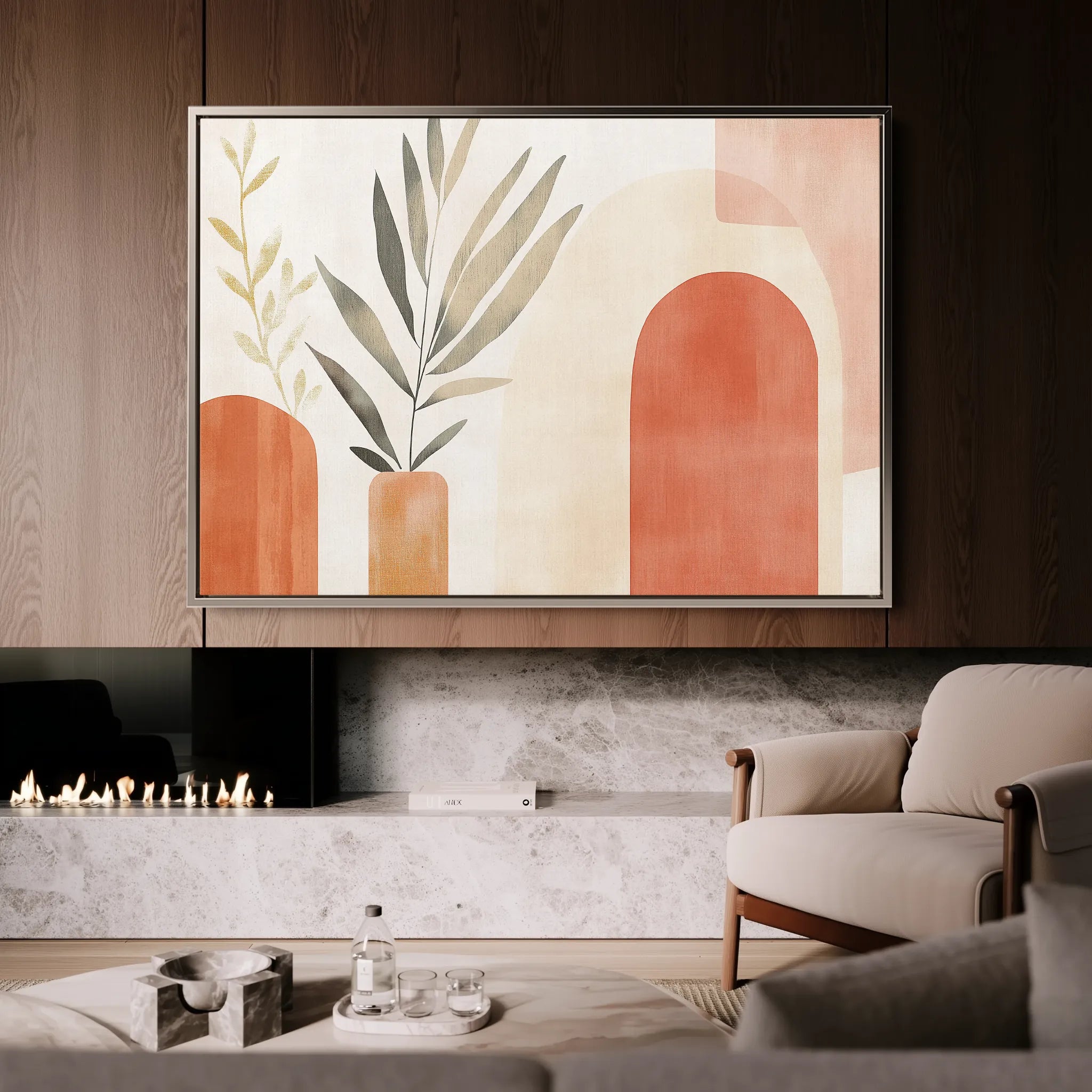 Boho 203 Canvas Art 18" x 24" / 45 x 60 cm / Black