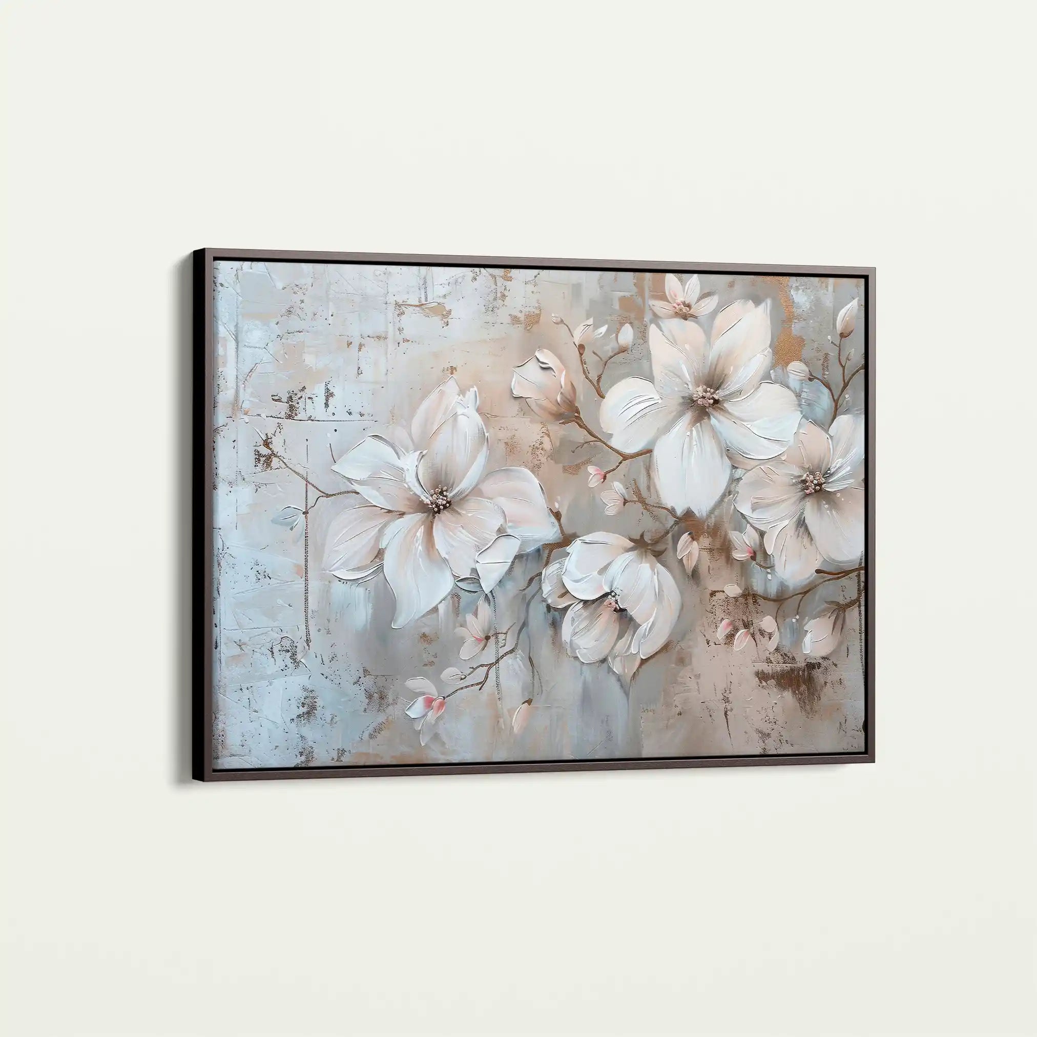 Floral 203 Canvas Art 60 x 40 cm / Black