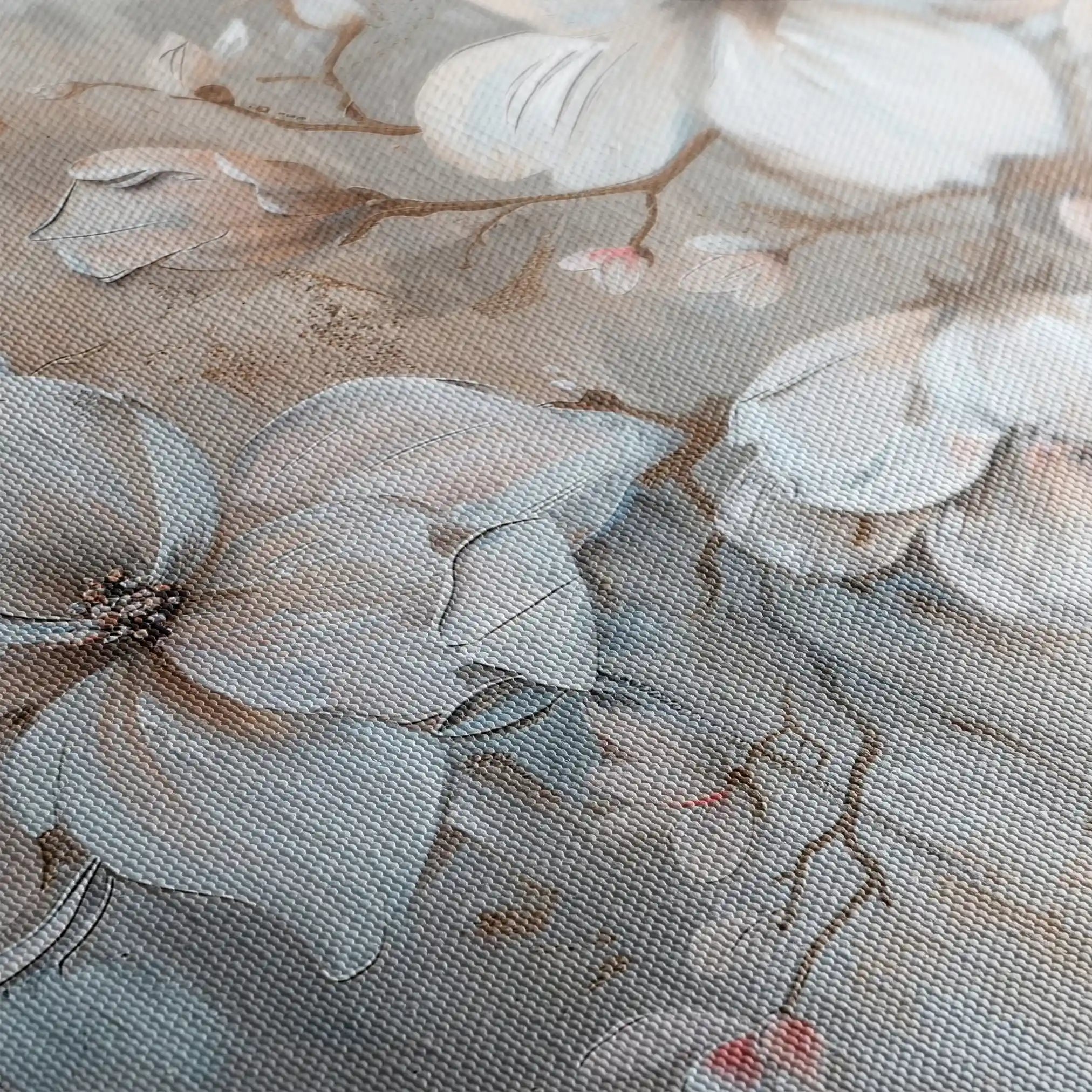 Floral 203 Canvas Art 60 x 40 cm / Black