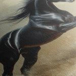 Horses 203 Canvas Art 18" x 24" / 45 x 60 cm / Black