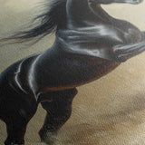 Horses 203 Canvas Art 18" x 24" / 45 x 60 cm / Black