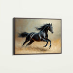 Horses 203 Canvas Art 60 x 40 cm / Black