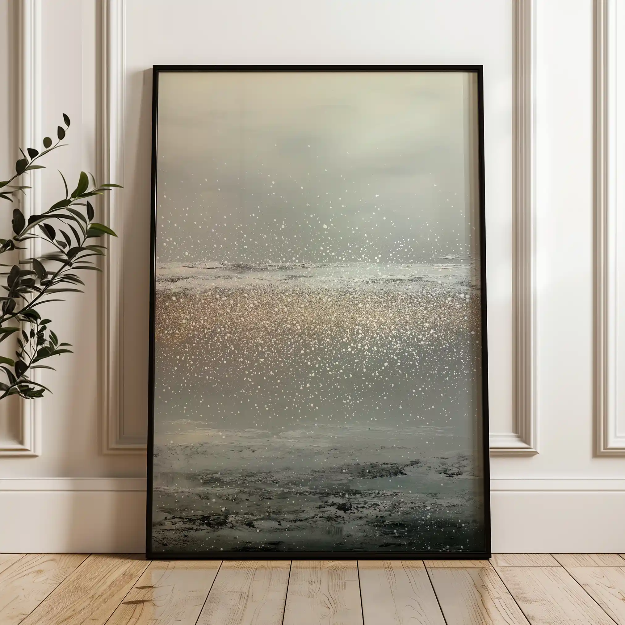Abstract 2030 Canvas Art 18" x 24" / 45 x 60 cm / Black