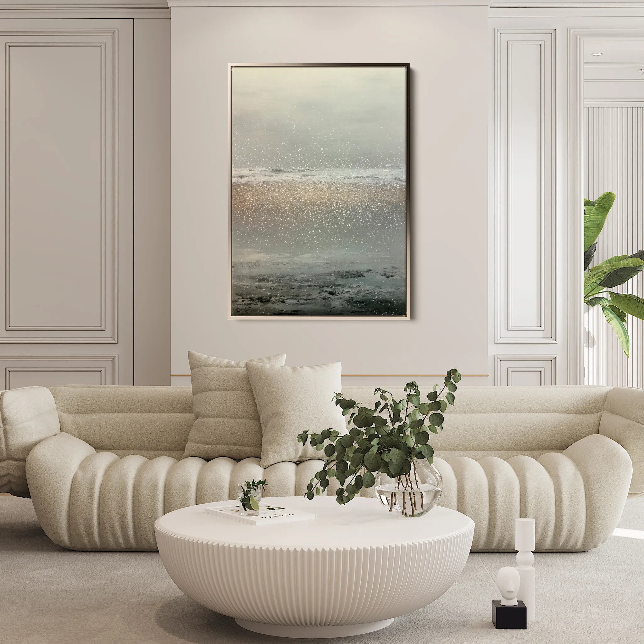 Abstract 2030 Canvas Art 18" x 24" / 45 x 60 cm / Black