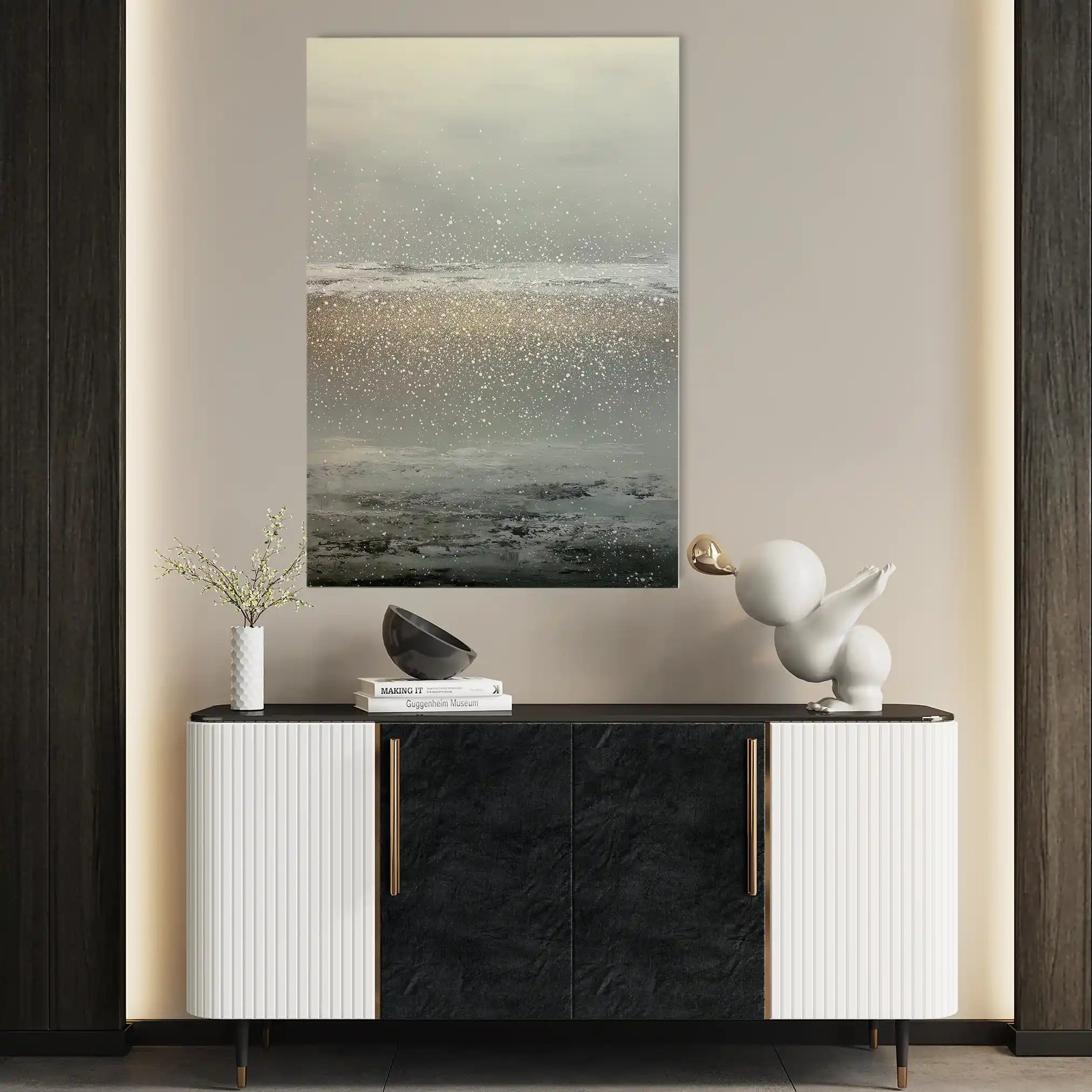 Abstract 2030 Canvas Art 18" x 24" / 45 x 60 cm / Black
