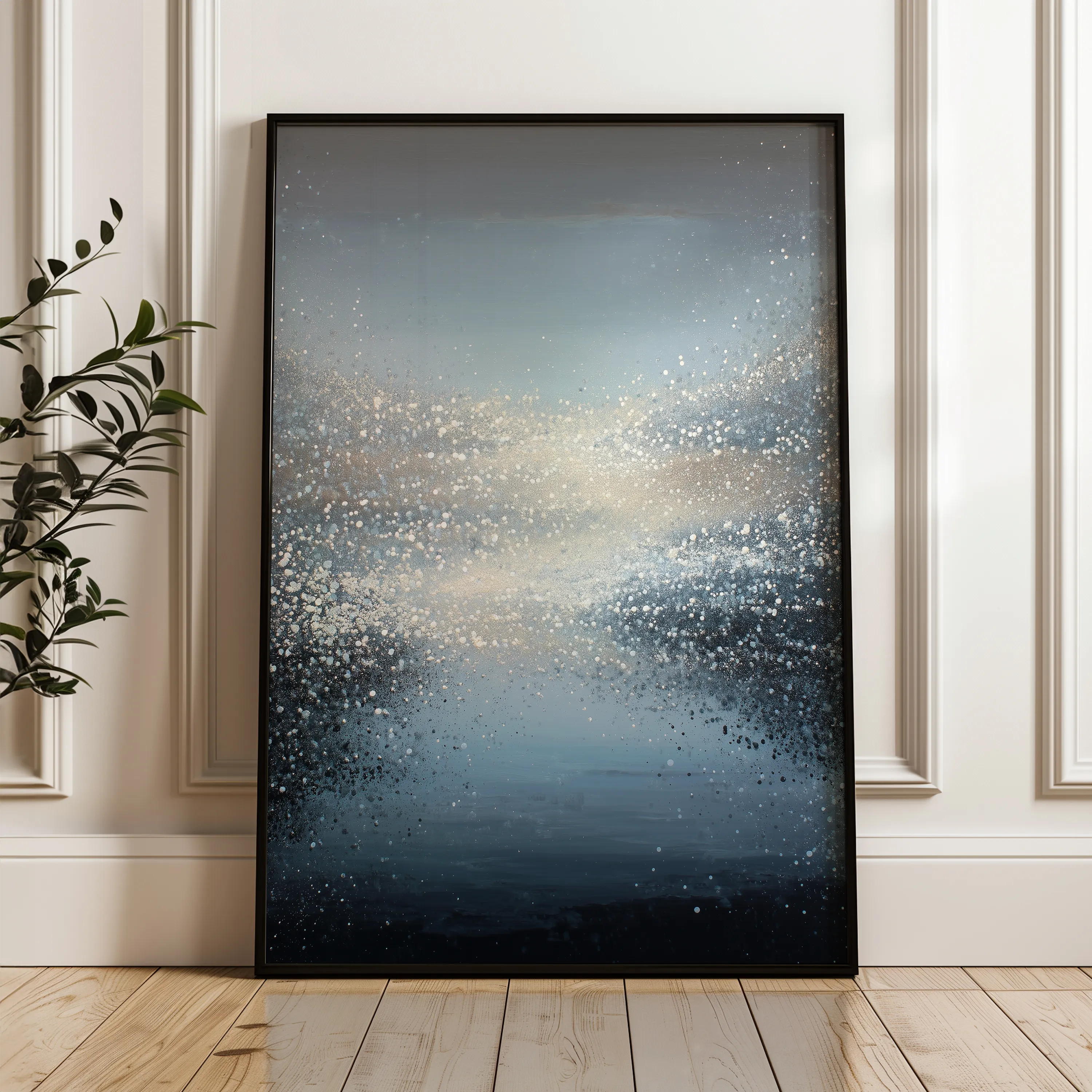 Abstract 2031 Canvas Art 18" x 24" / 45 x 60 cm / Black
