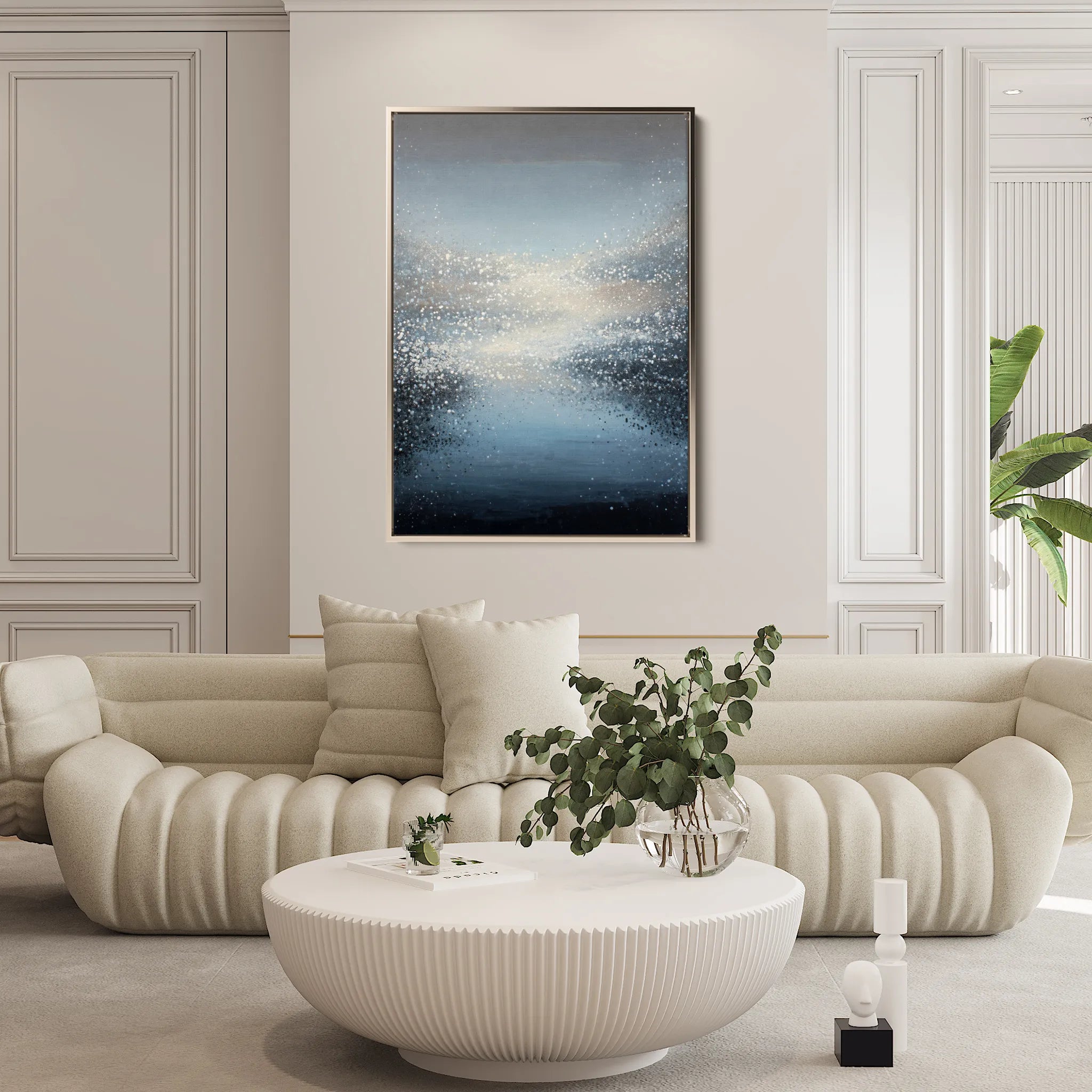 Abstract 2031 Canvas Art 18" x 24" / 45 x 60 cm / Black